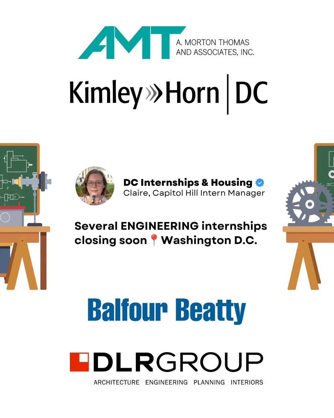 Engineering students &mdash;> your Summer 2027 internship search starts now!👷&zwj;♀️

🔧 These 4 opportunities offer hands-on experience in civil, structural, mechanical, and construction engineering, with paid positions ranging from $20 to $32 p