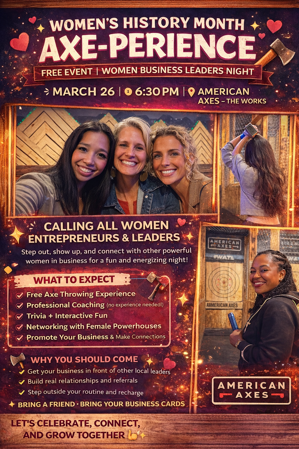 Women Business Leaders Axe-perience Night