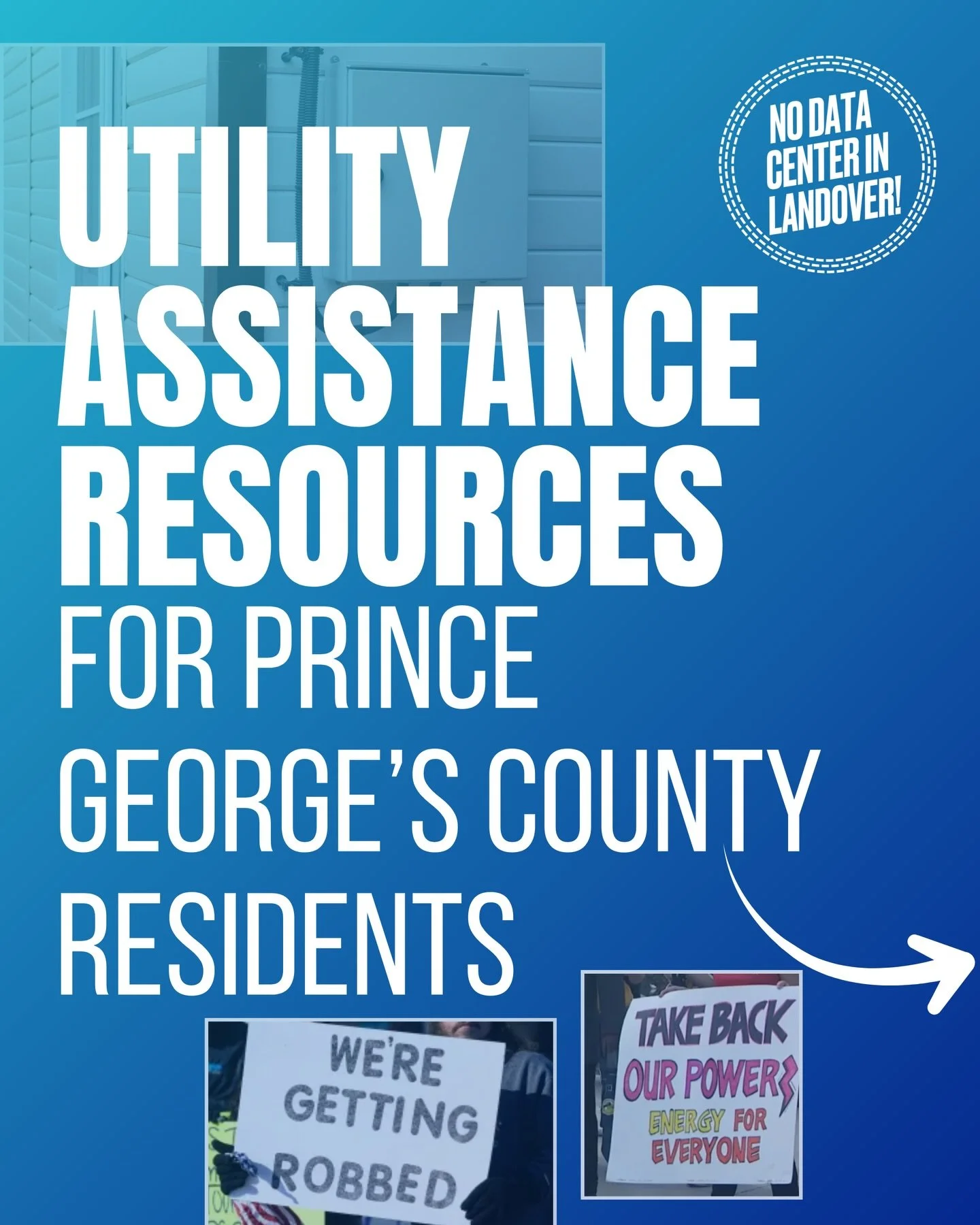 Utility assistance resources for Prince George&rsquo;s County residents:

While these programs may help some, thousands of our neighbors will suffer during this growing affordability crisis. It is totally unacceptable that we have to pay these exorbi