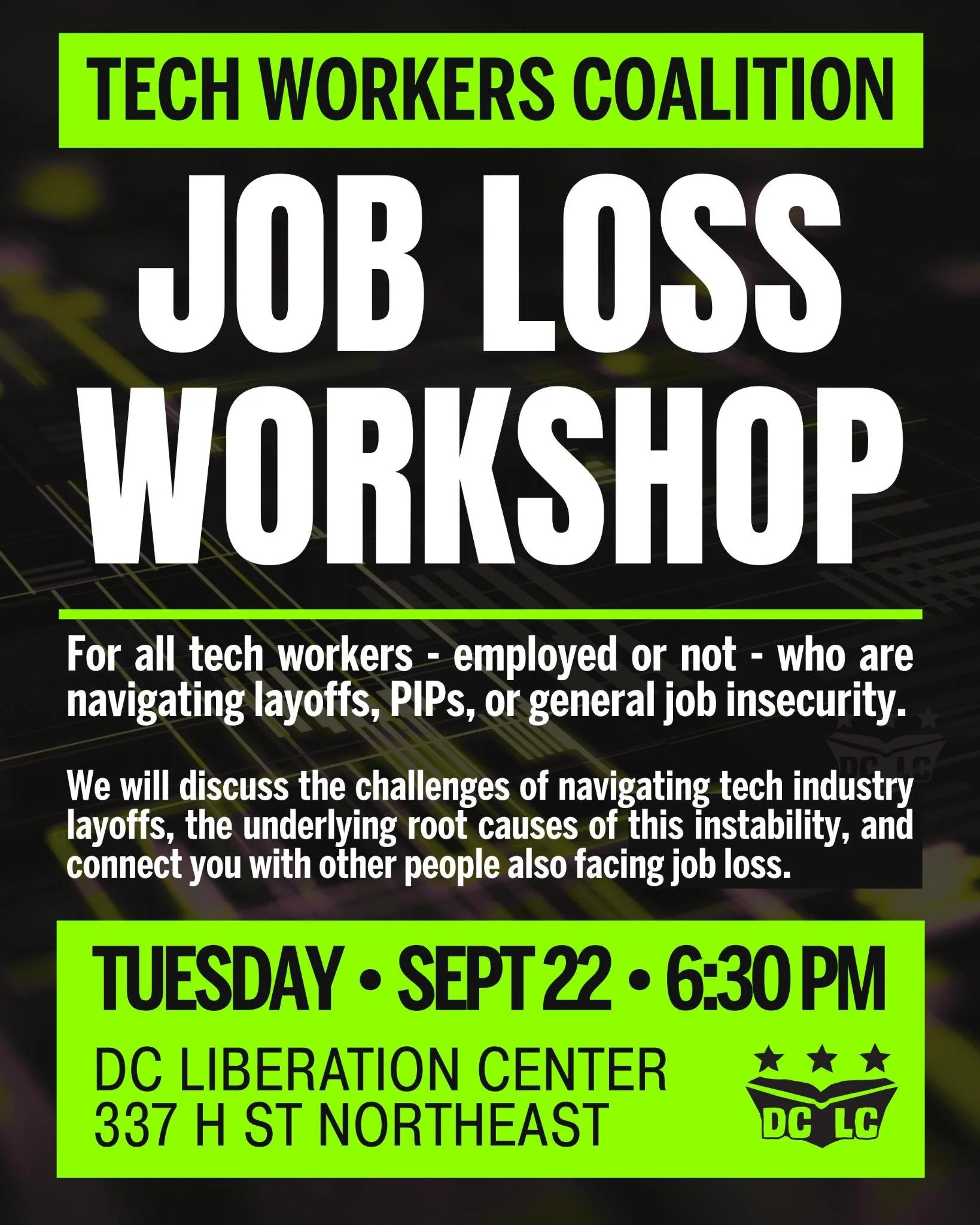 Job Loss Workshop by Tech Workers Coalition