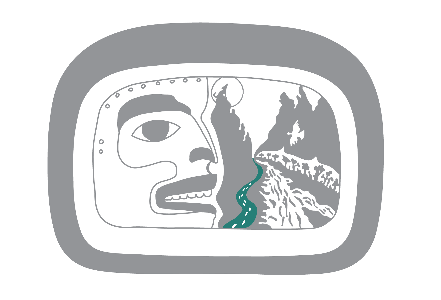 
The logo shows how important the water ways and the land are to Taku River Tlingit people. The trail on the side of the river and the footprints demonstrate that TRT people have walking down trails and taking care of this land forever. As Wayne note
