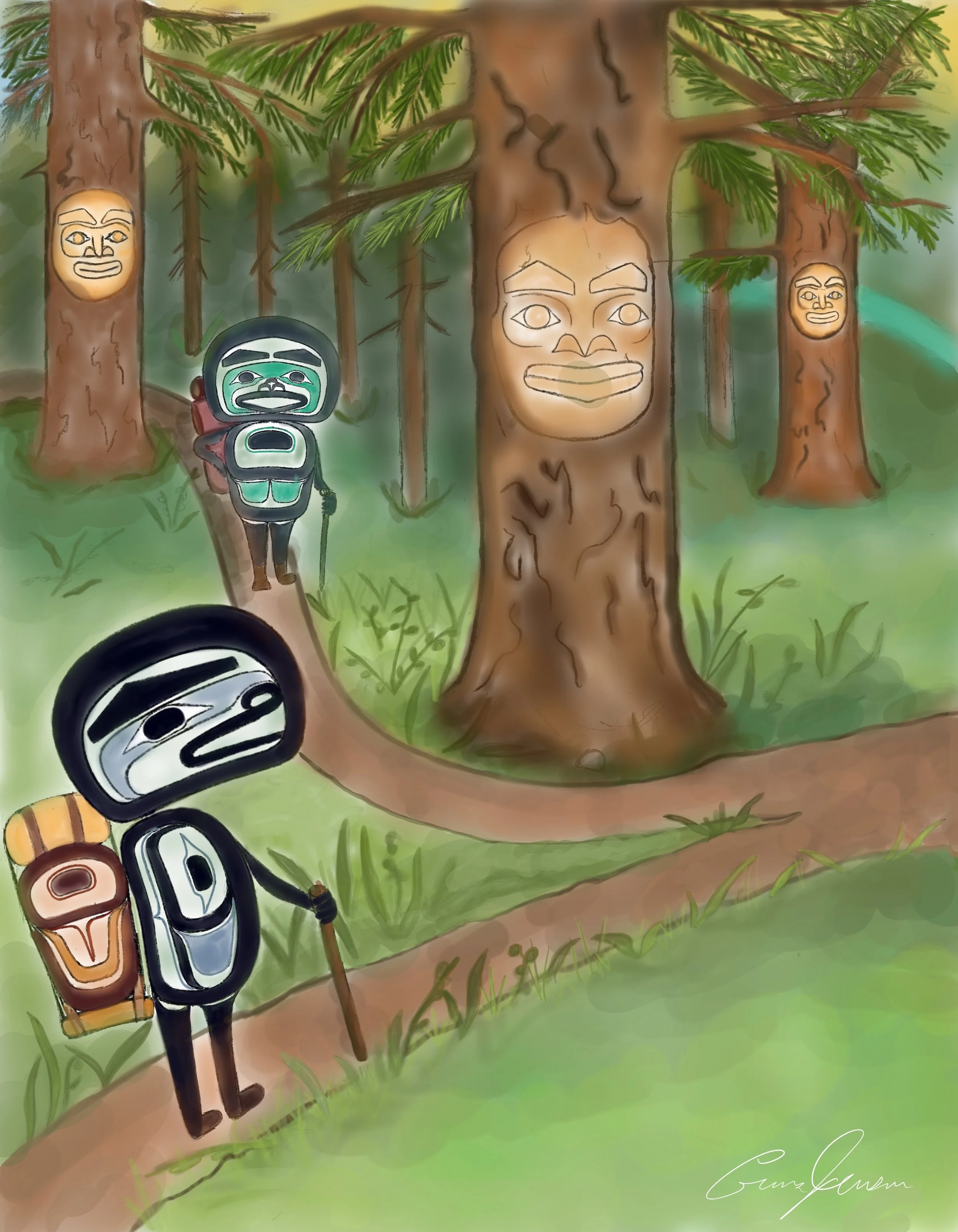 Carved Trees