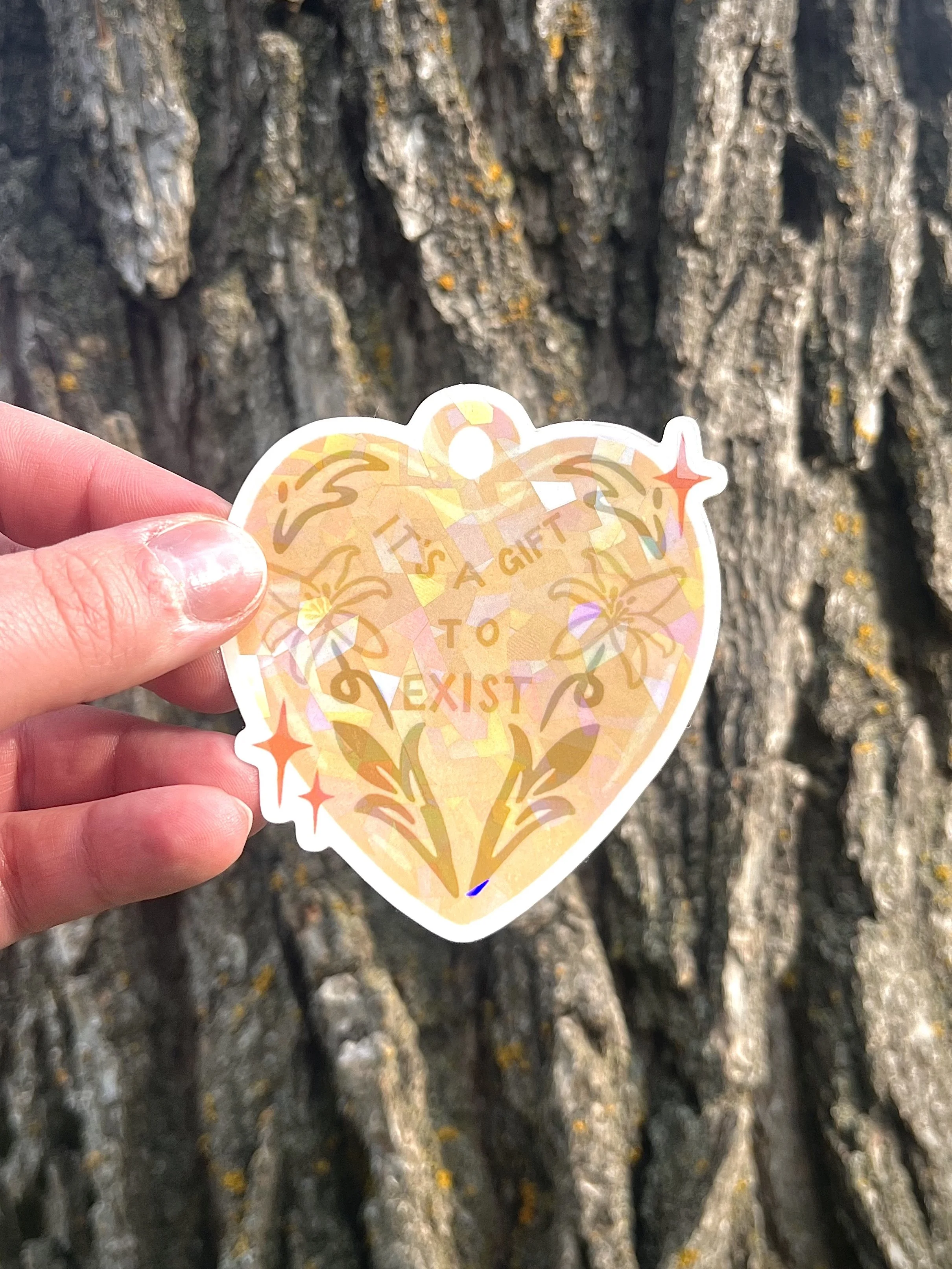 It's a Gift to Exist Locket Sticker