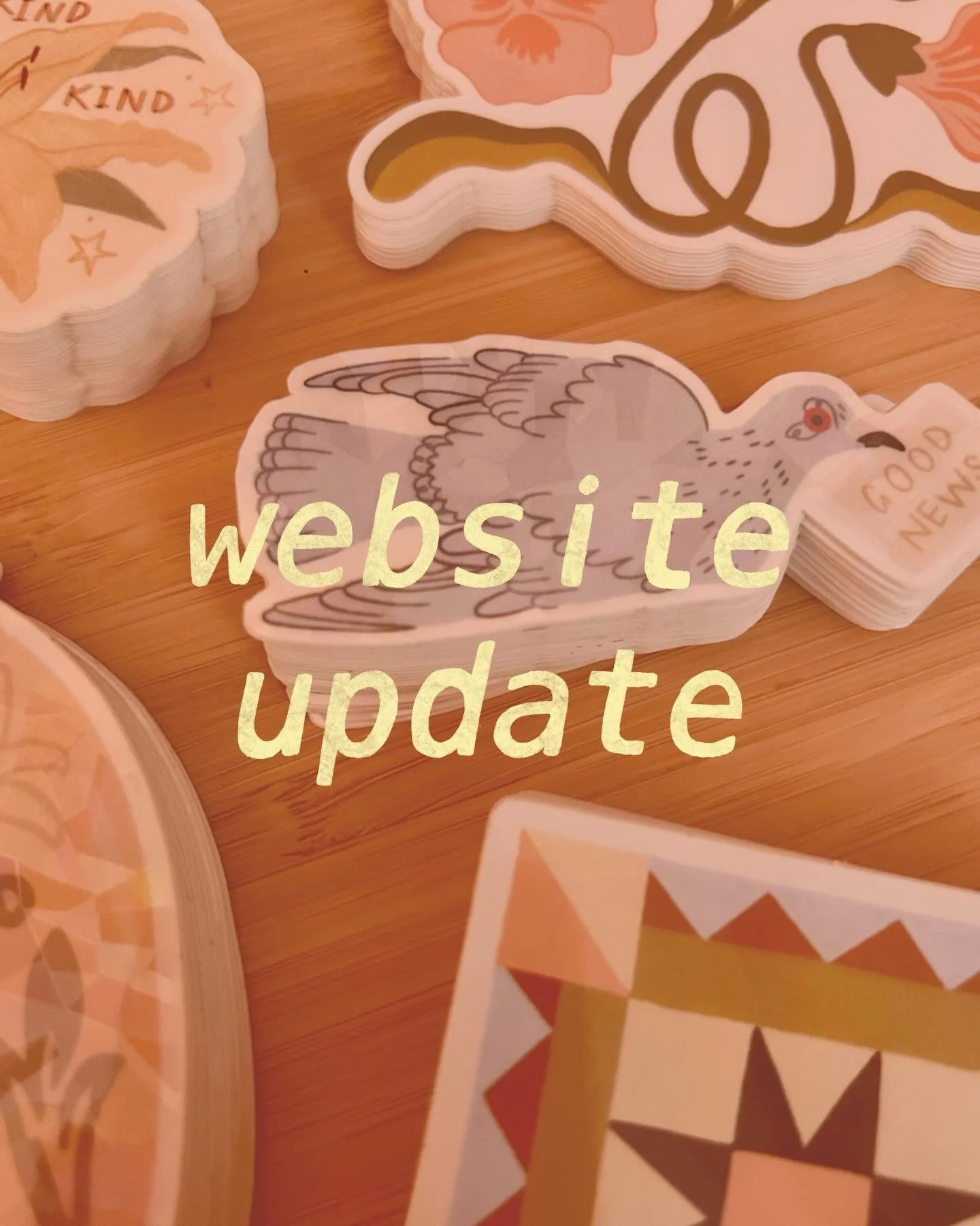 Website update, we are live! You can now get all your Hey Hi Kyla goods online and delivered right to your door. I&rsquo;ve been cooking this up since February and it&rsquo;s so wild to see it become real. Stickers now and much more to come, this is 