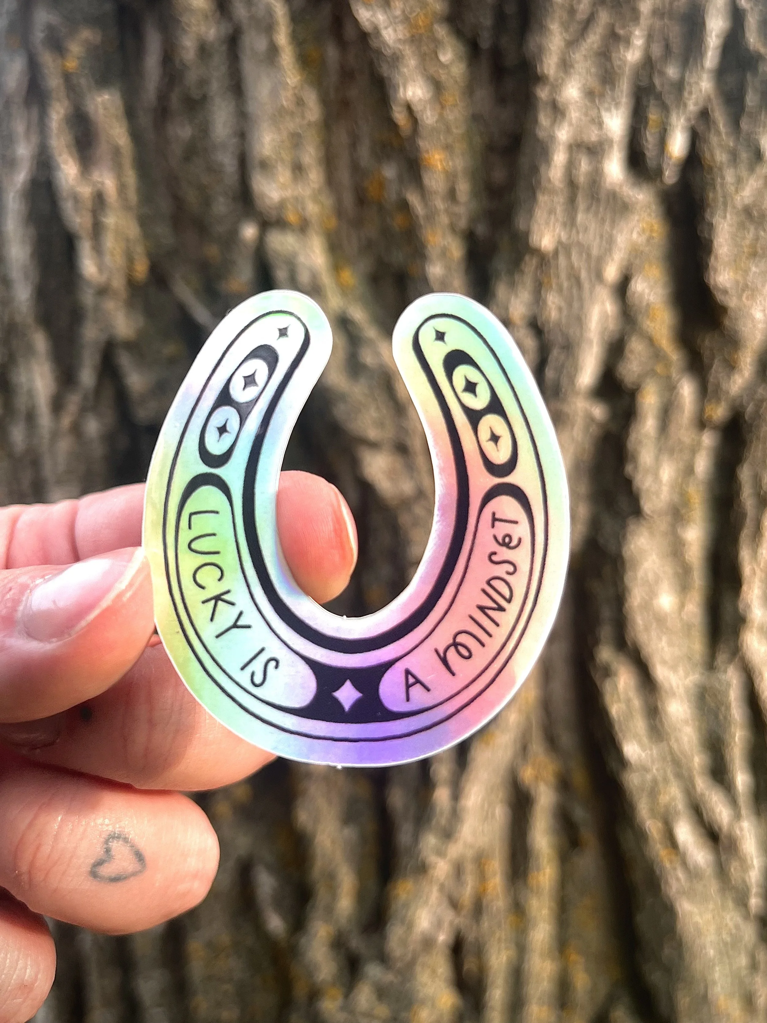 Lucky is a Mindset Sticker