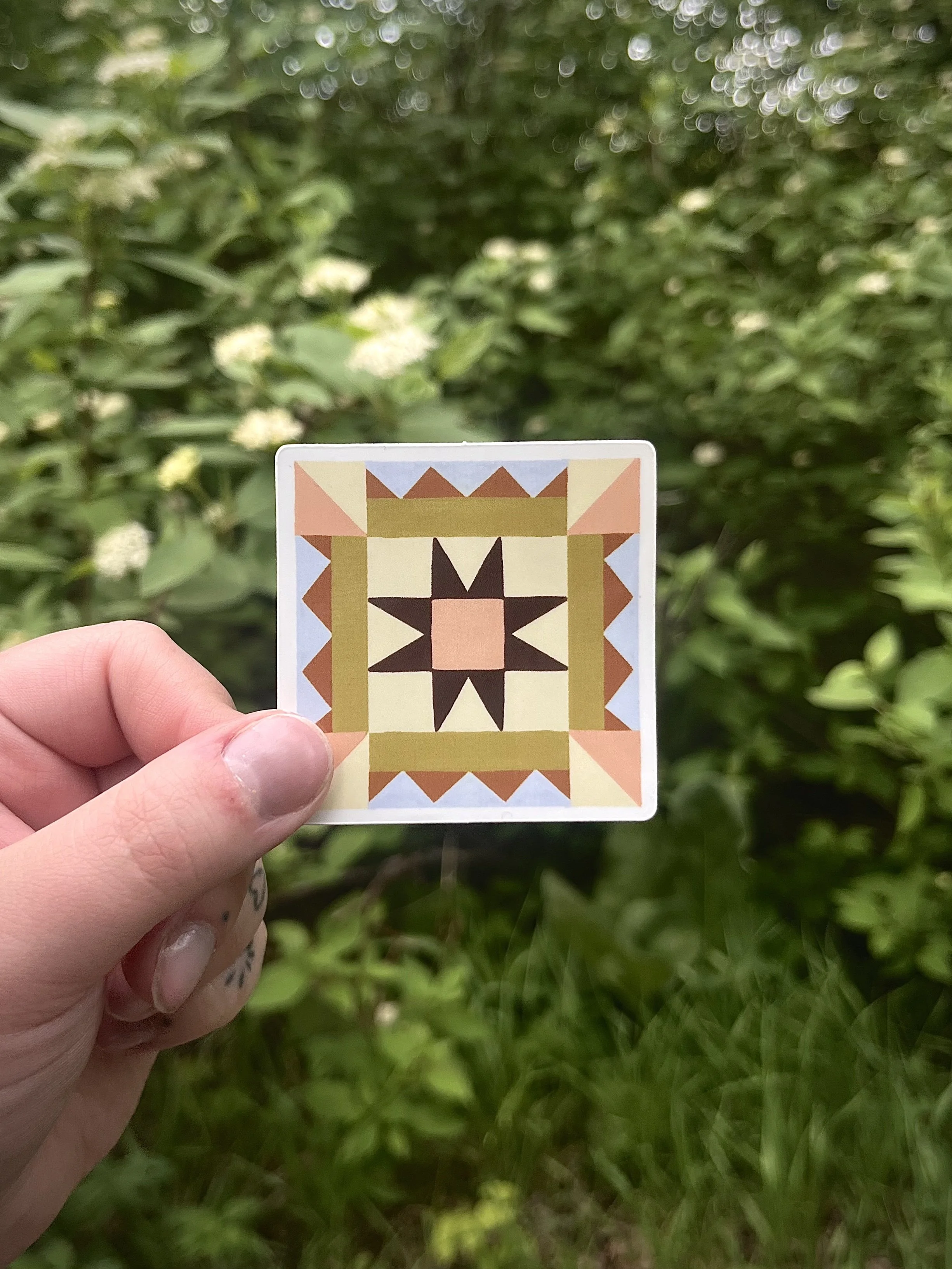 Quilted Square Sticker
