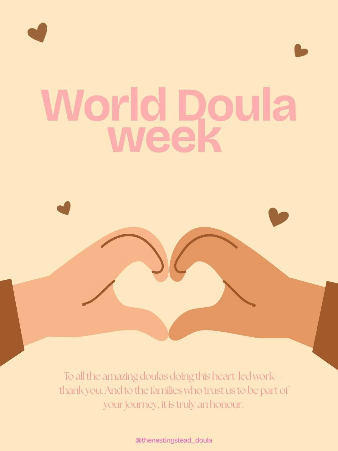 ✨ Celebrating World Doula Week ✨

This week, we honour the incredible power of support, care, and connection during one of life&rsquo;s most transformative journeys&mdash;birth.

As a doula, We have the privilege of walking alongside families through