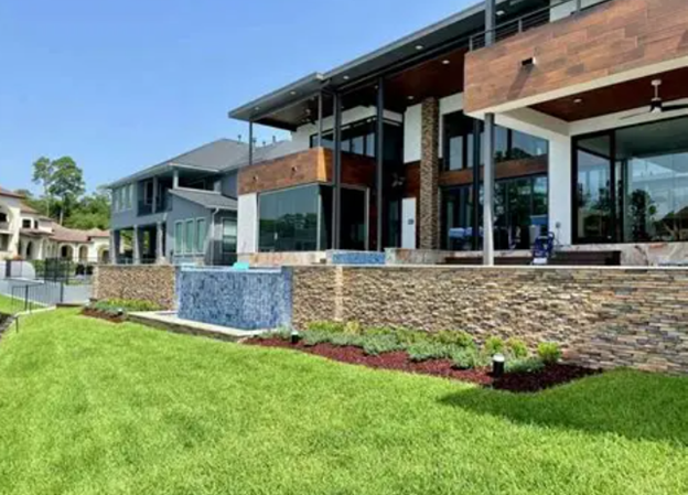 Rear View of the Modern Luxury Home