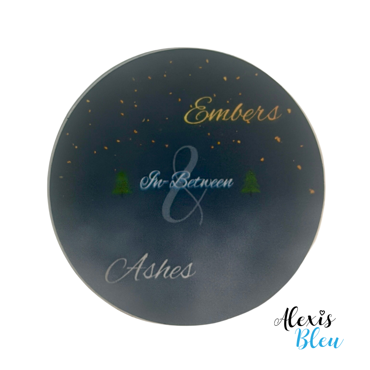 Black and White Geometri Open Here Square Sticker.png