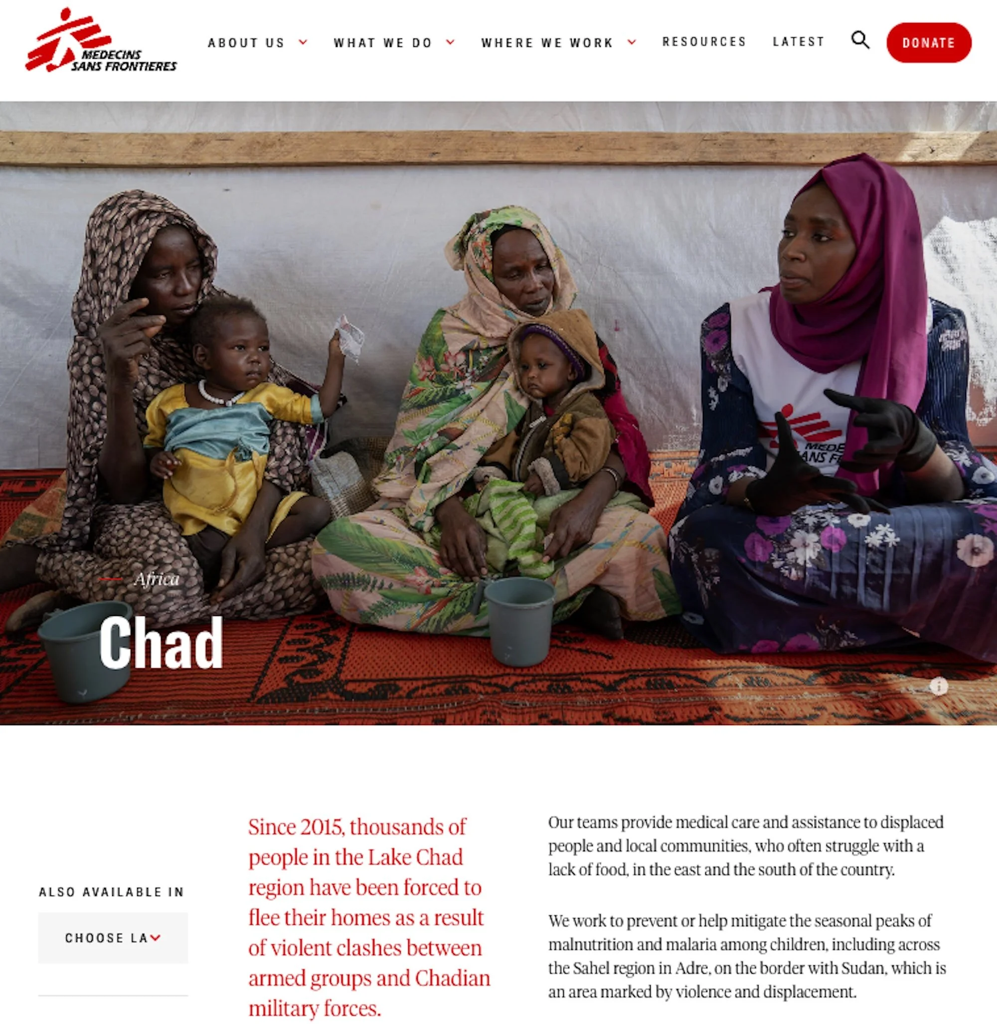 Chad | Médecins Sans Frontières / Doctors Without Borders, 2024