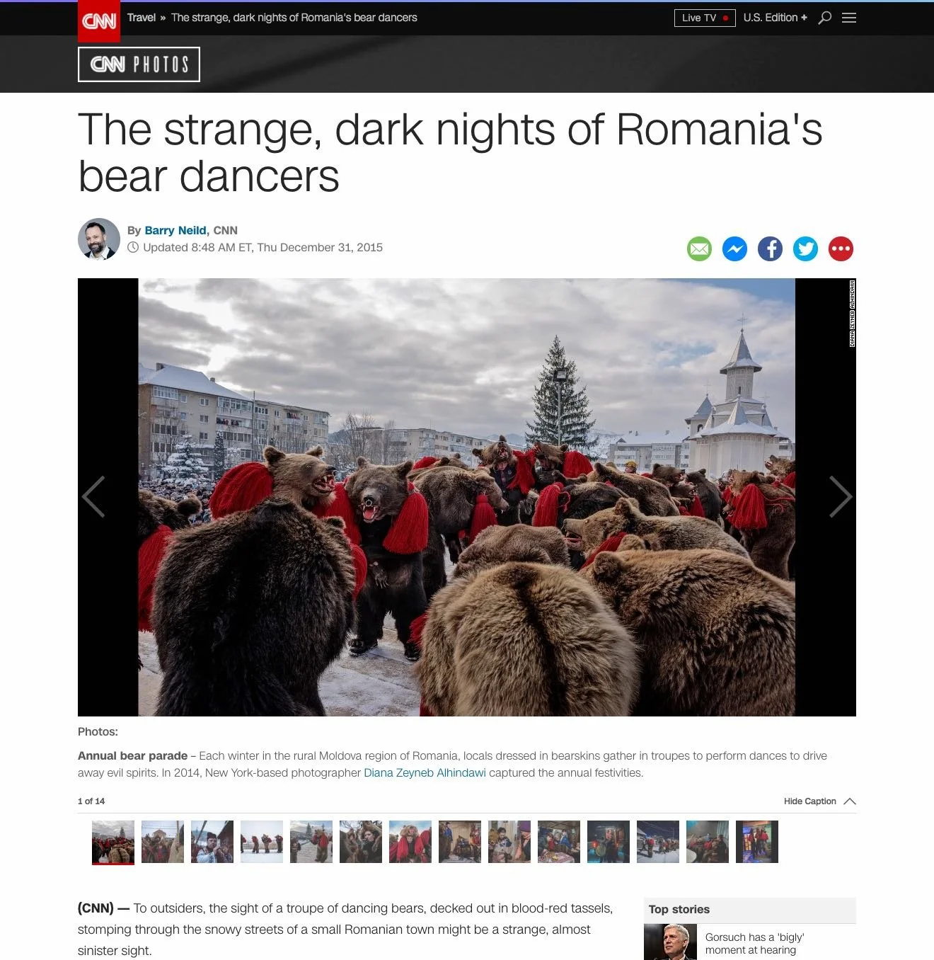 The strange, dark nights of Romania's bear dancers | CNN.com, Nov 2, 2015
