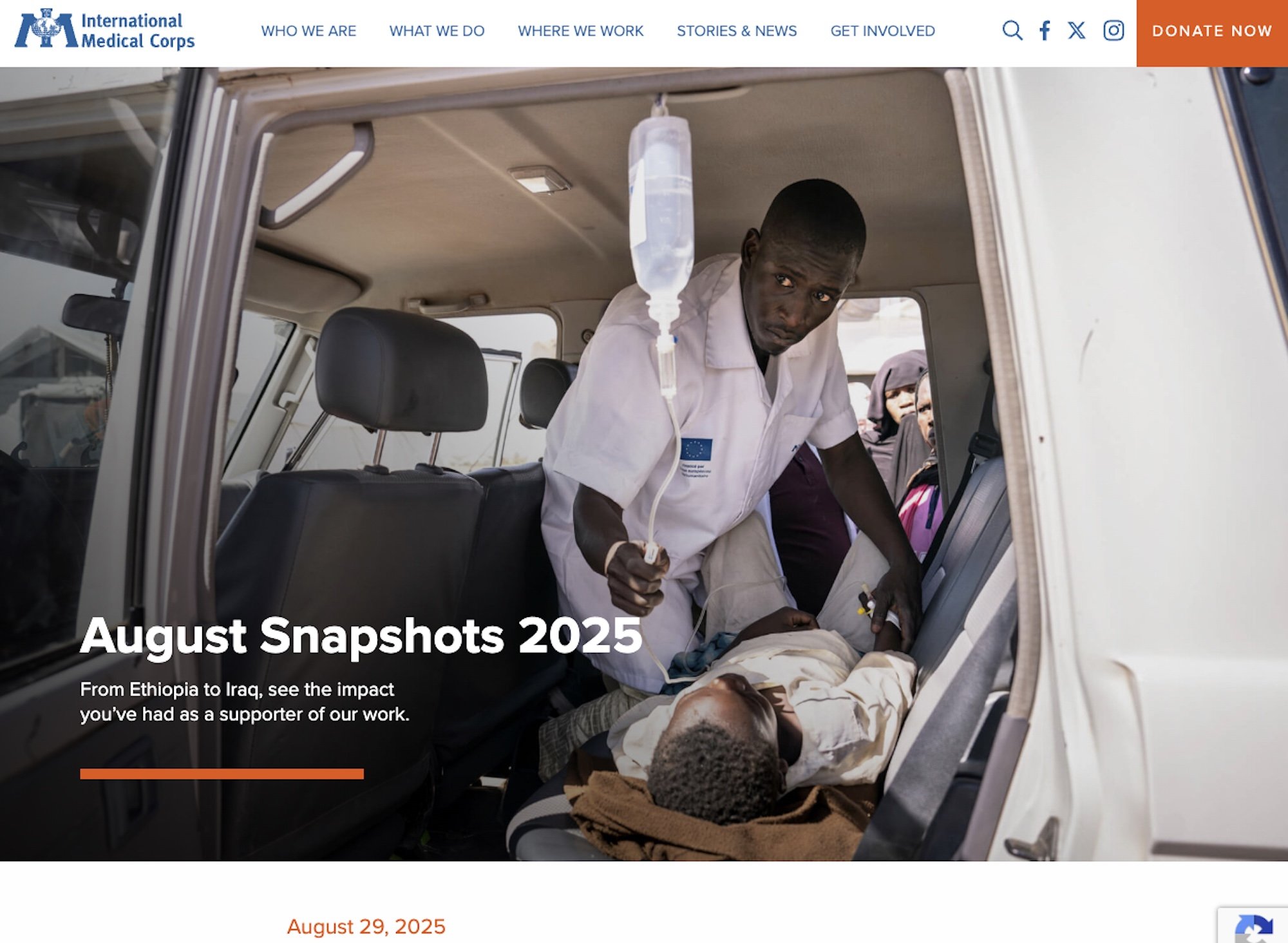 August snapshots 2025 | International Medical Corps, Aug 29, 2025