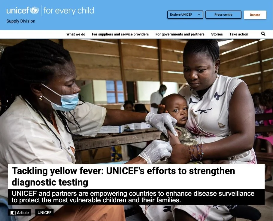 Tackling yellow fever: UNICEF's efforts to strengthen diagnostic testing | UNICEF, Jun 15 2023