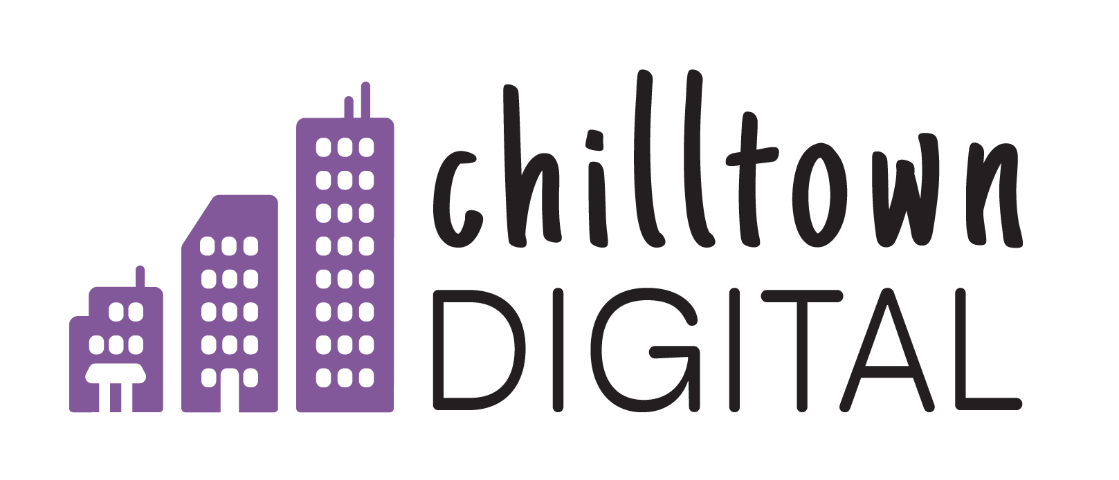 Logo with purple city skyline and the text 'Chiltown Digital'.