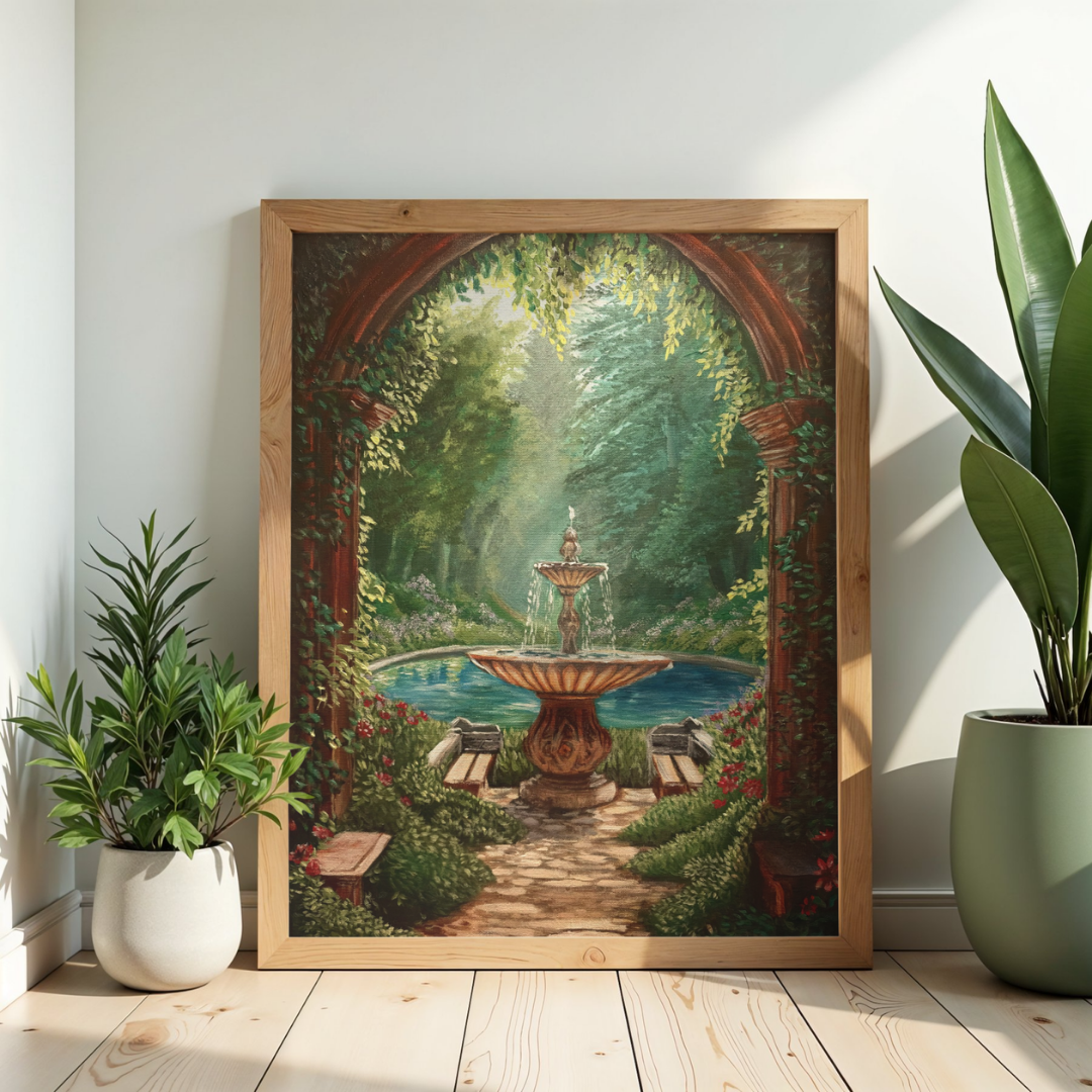 Secret garden - Acrylic painting on canvas 18" x 24"