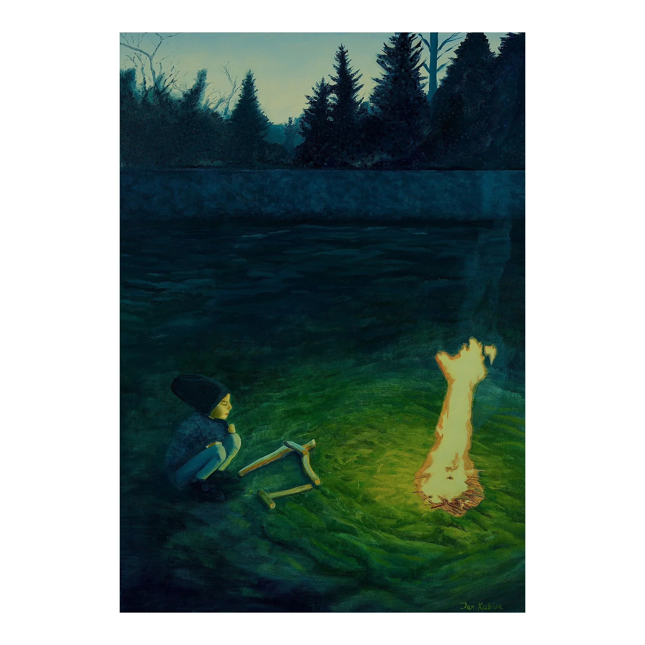 Who by Fire, 2025, oil on canvas