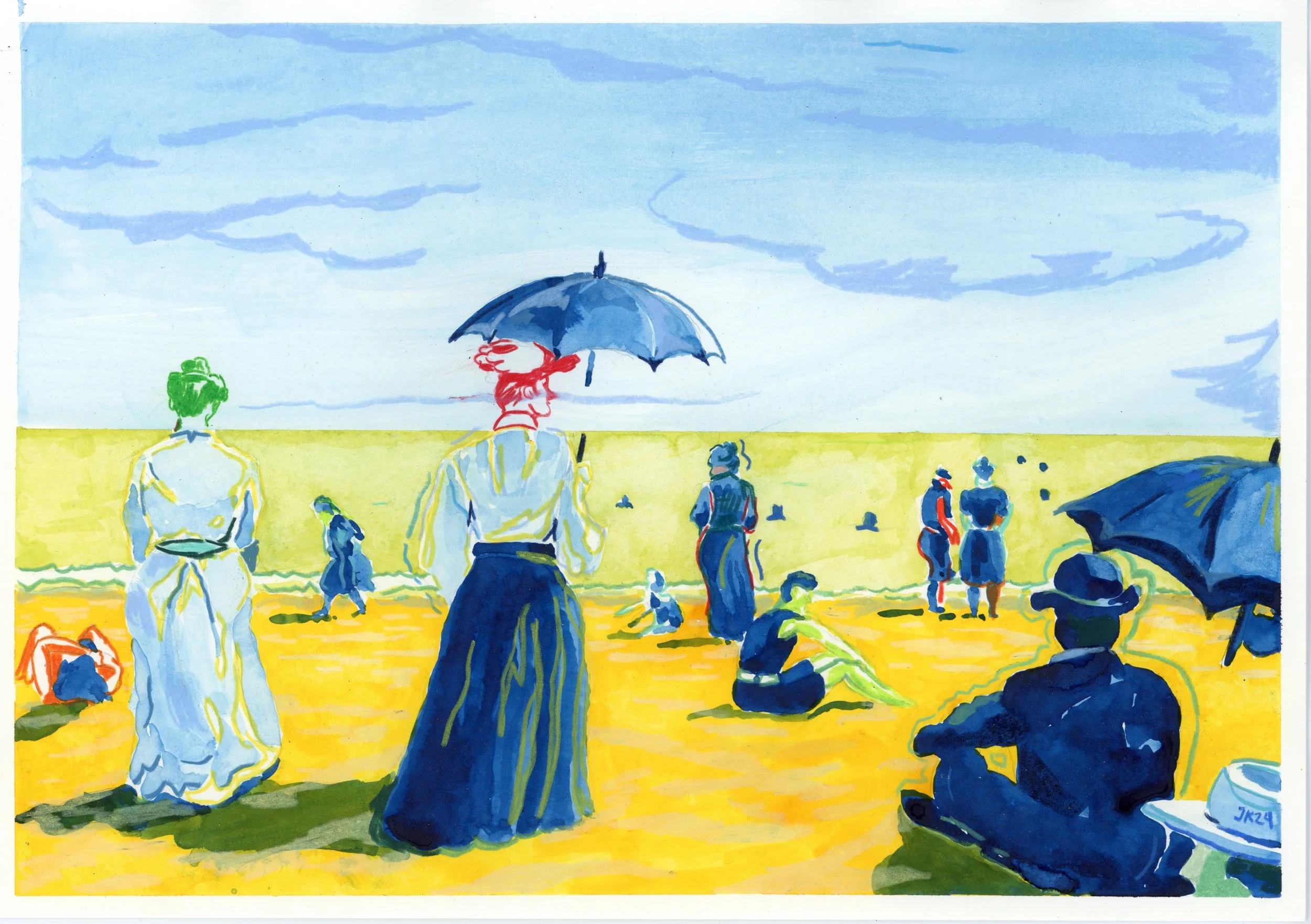 Summer of 1910
mixed media on paper, 21 x 30 cm