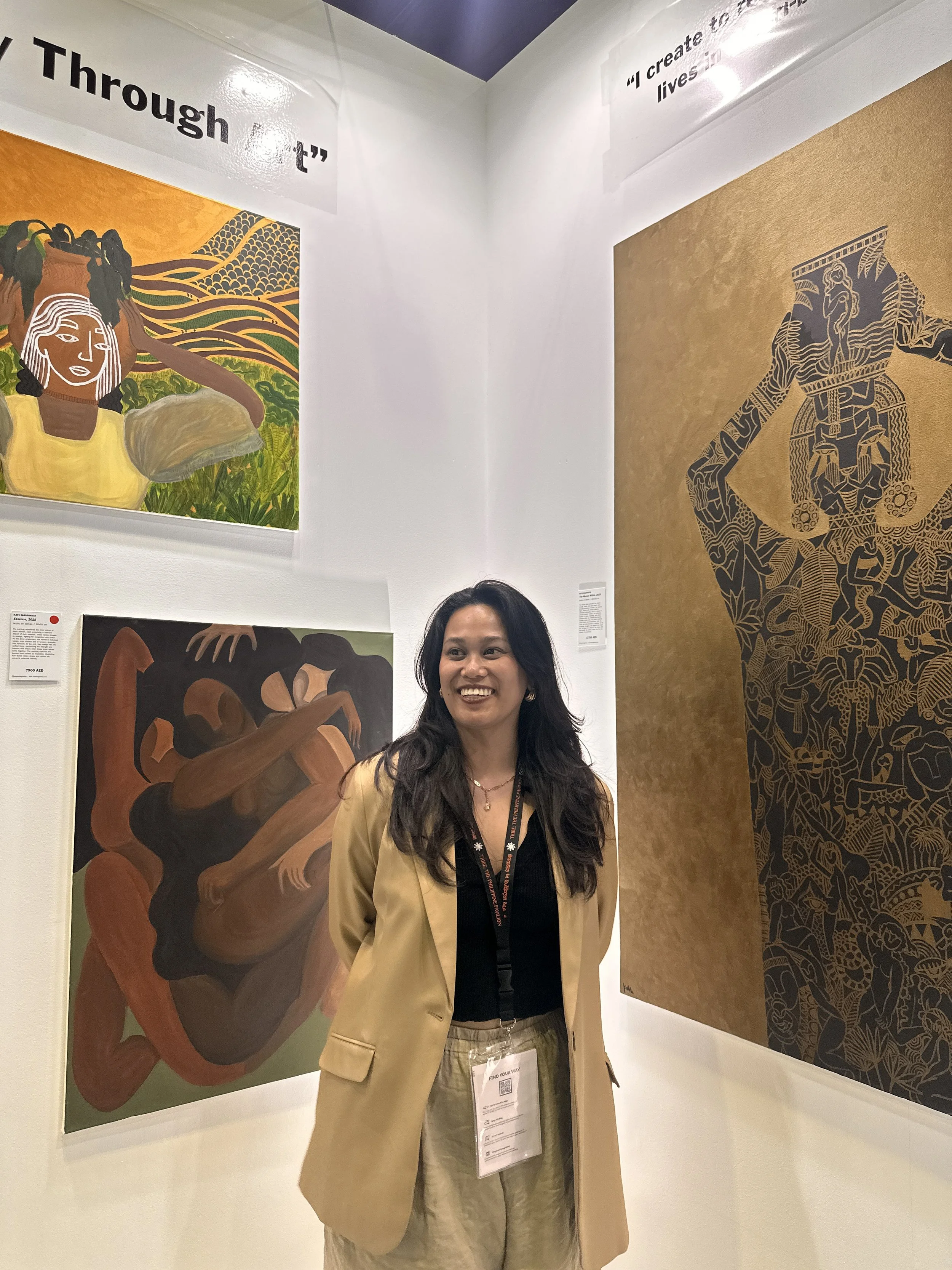 Painter Contemporary Artist Kath Magpantay at World Art Dubai 2025