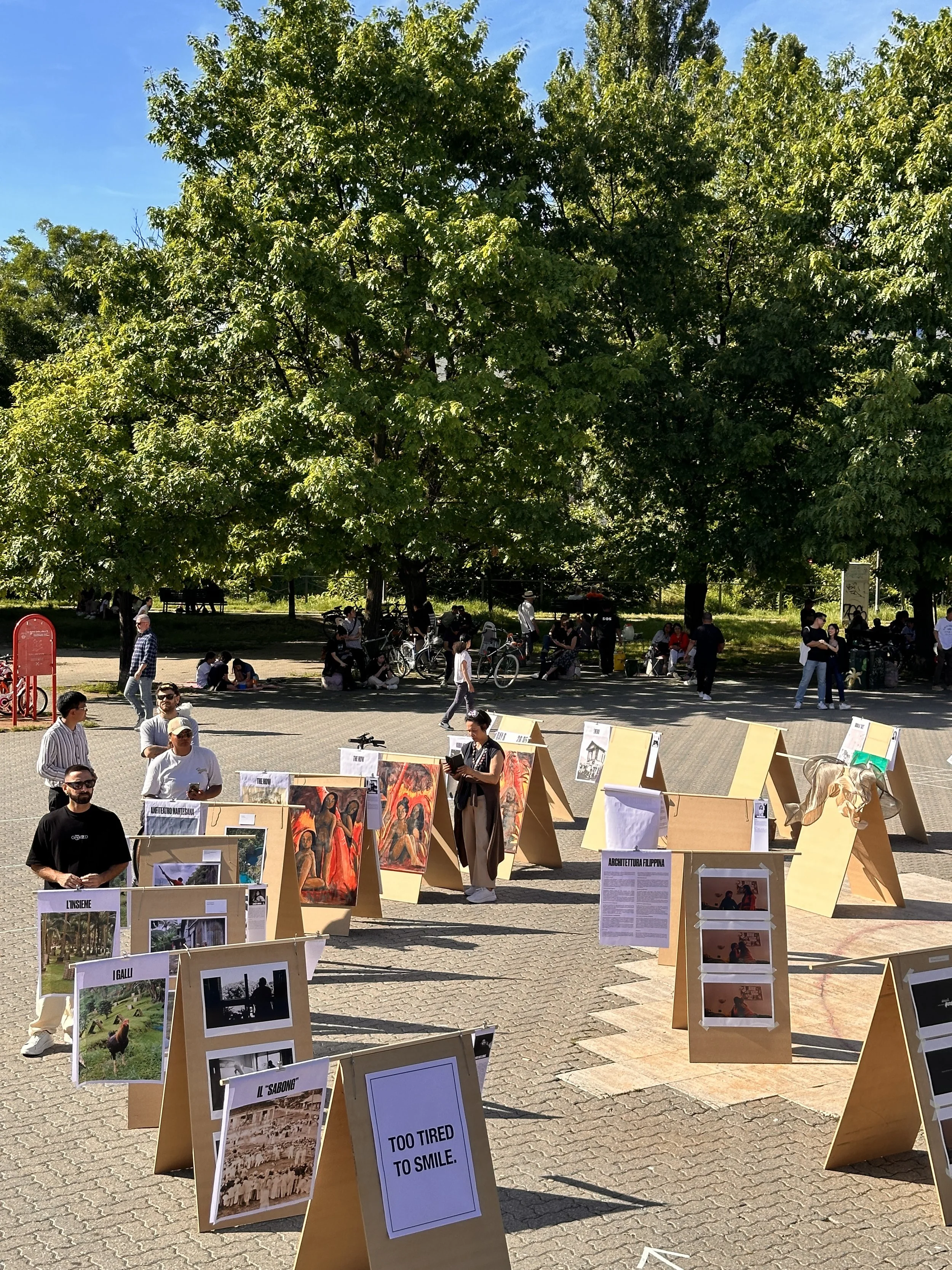 temporary installation milan architecture week 2024 with kubo kollective