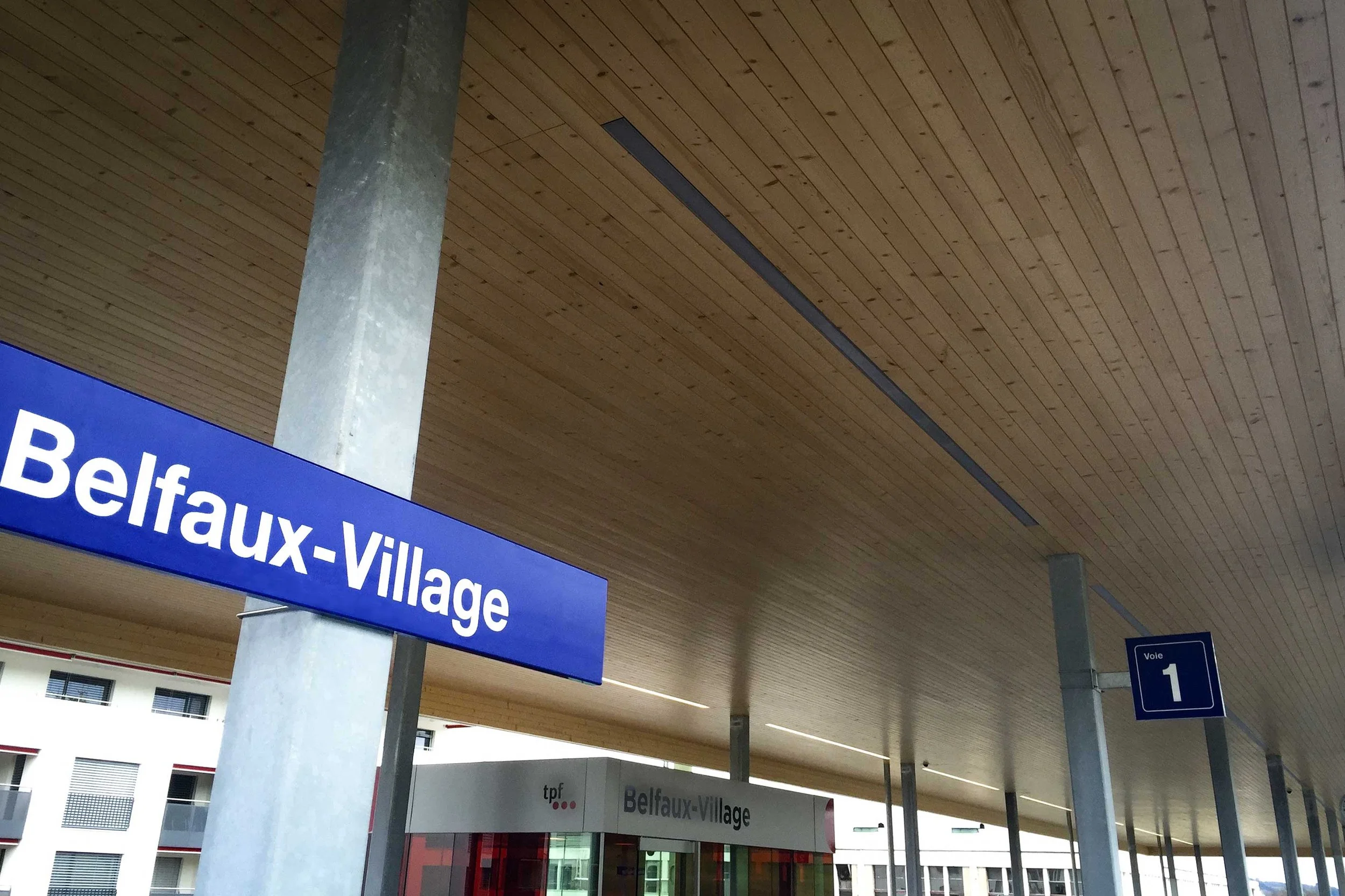 Couvert de la gare de Belfaux