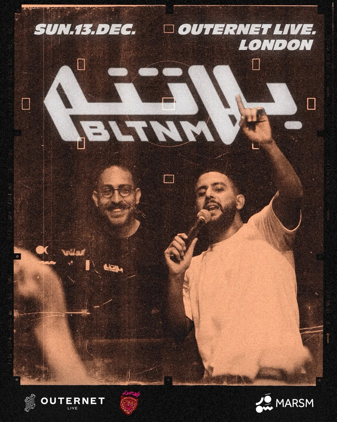 LONDON! A surprise you were not ready for ❤️&zwj;🔥

BLTNM lands in London with Shabjdeed + Al Nather! 
From Ramallah to the global stage, the Palestinian label has been reshaping Arabic rap with dark hip-hop, trap, heavy bass and a whole lot of expe