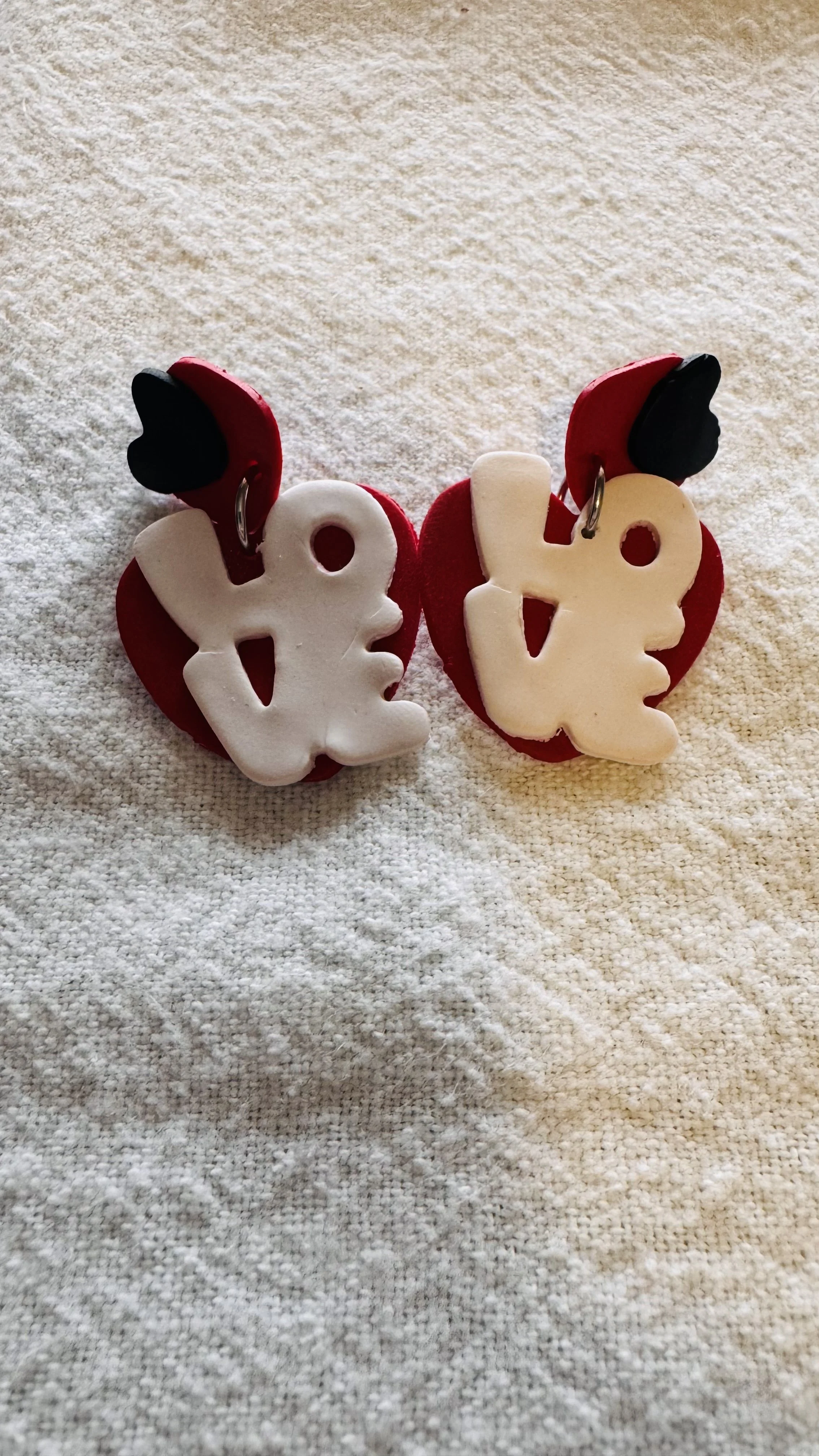 Little Black Heart Love Dangles