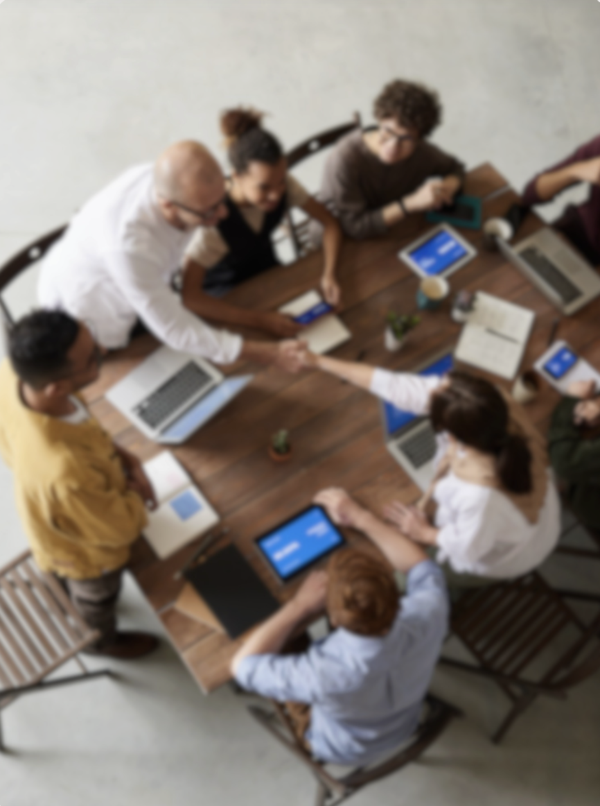 A group of diverse people learning and educating themselves on Infection Control in the healthcare field