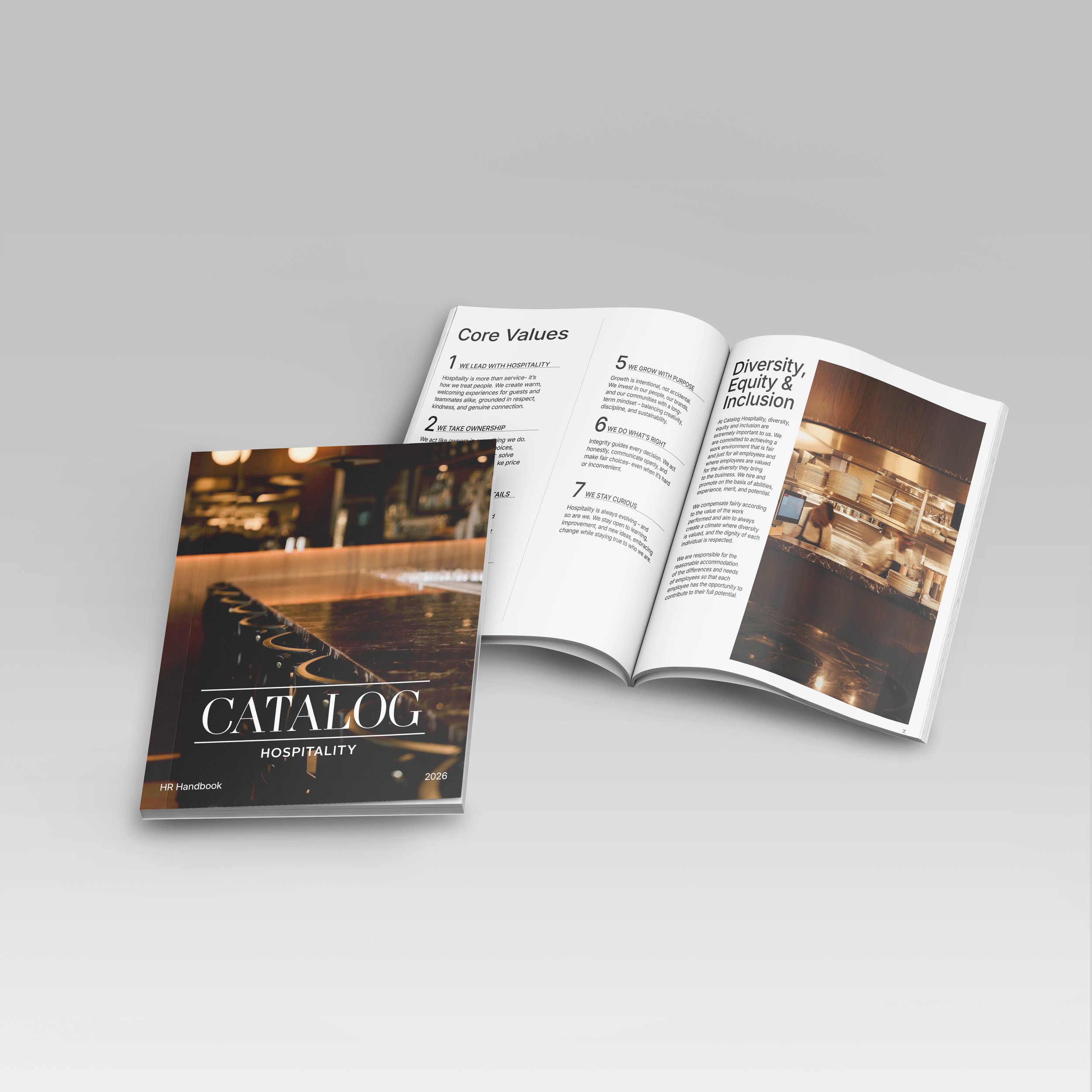 Catalog Hospitality mockup