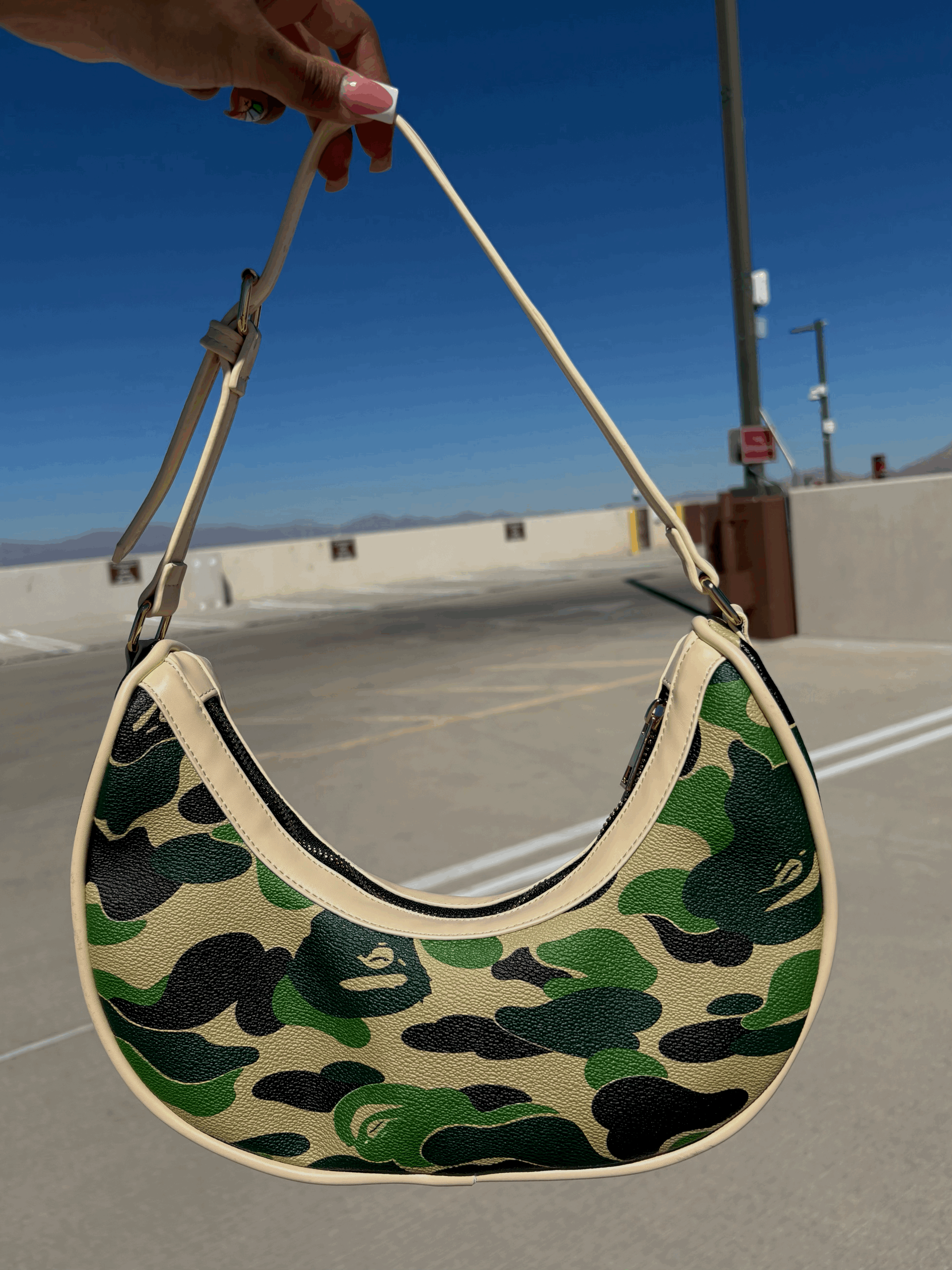 Green Bape Moon Bag
