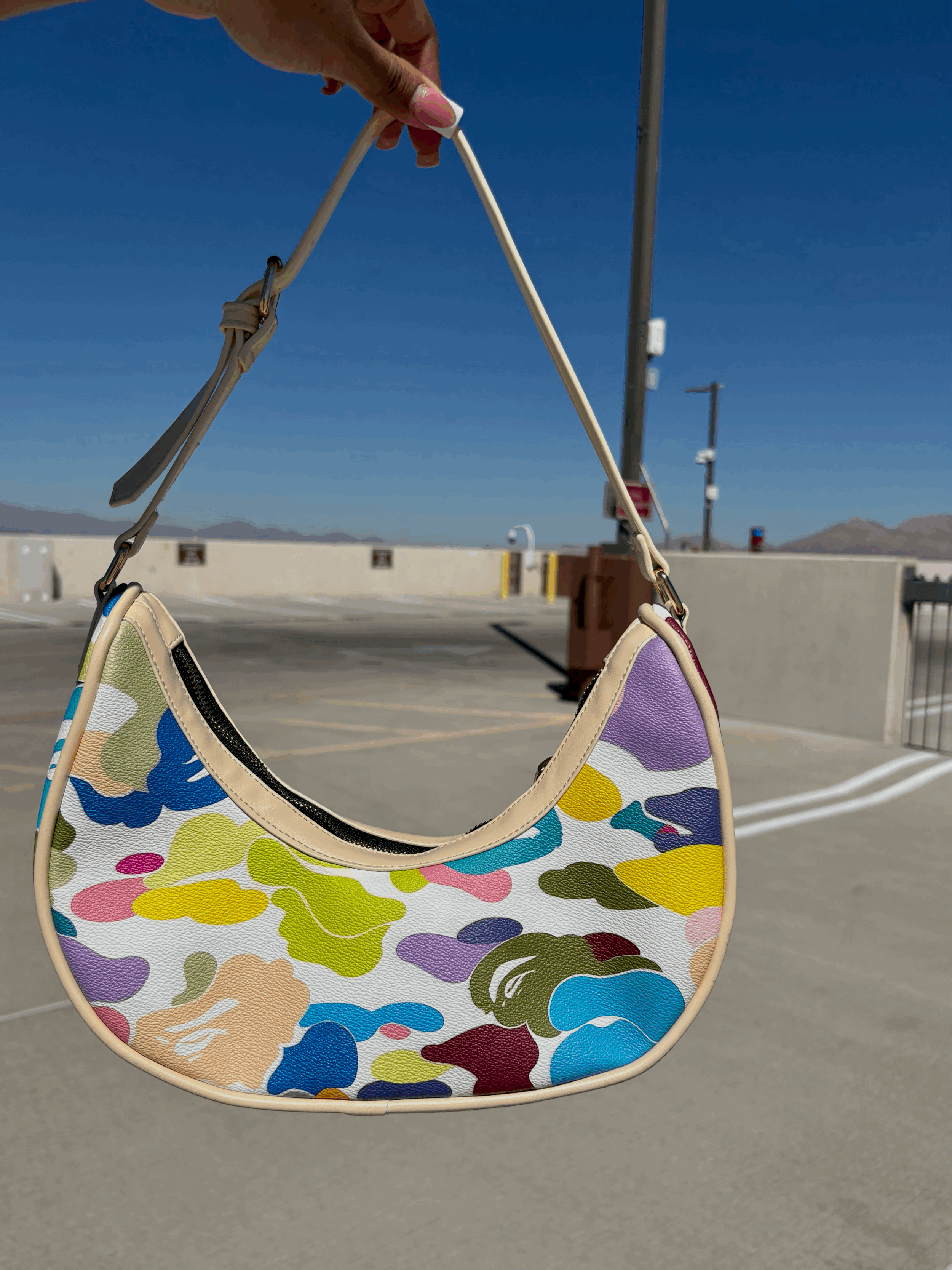 Multicolor Bape Moon Bag