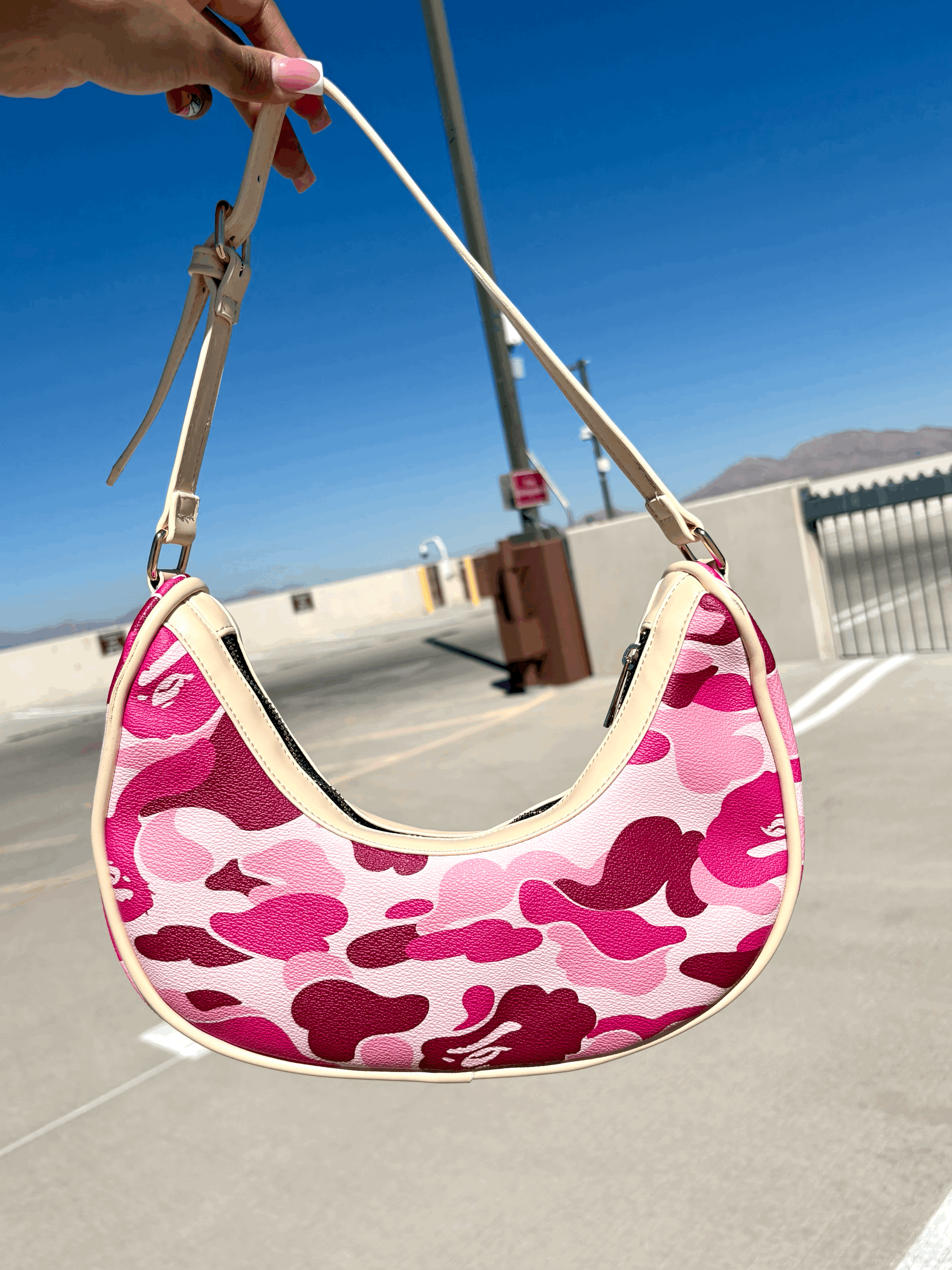 Pink Bape Moon Bag
