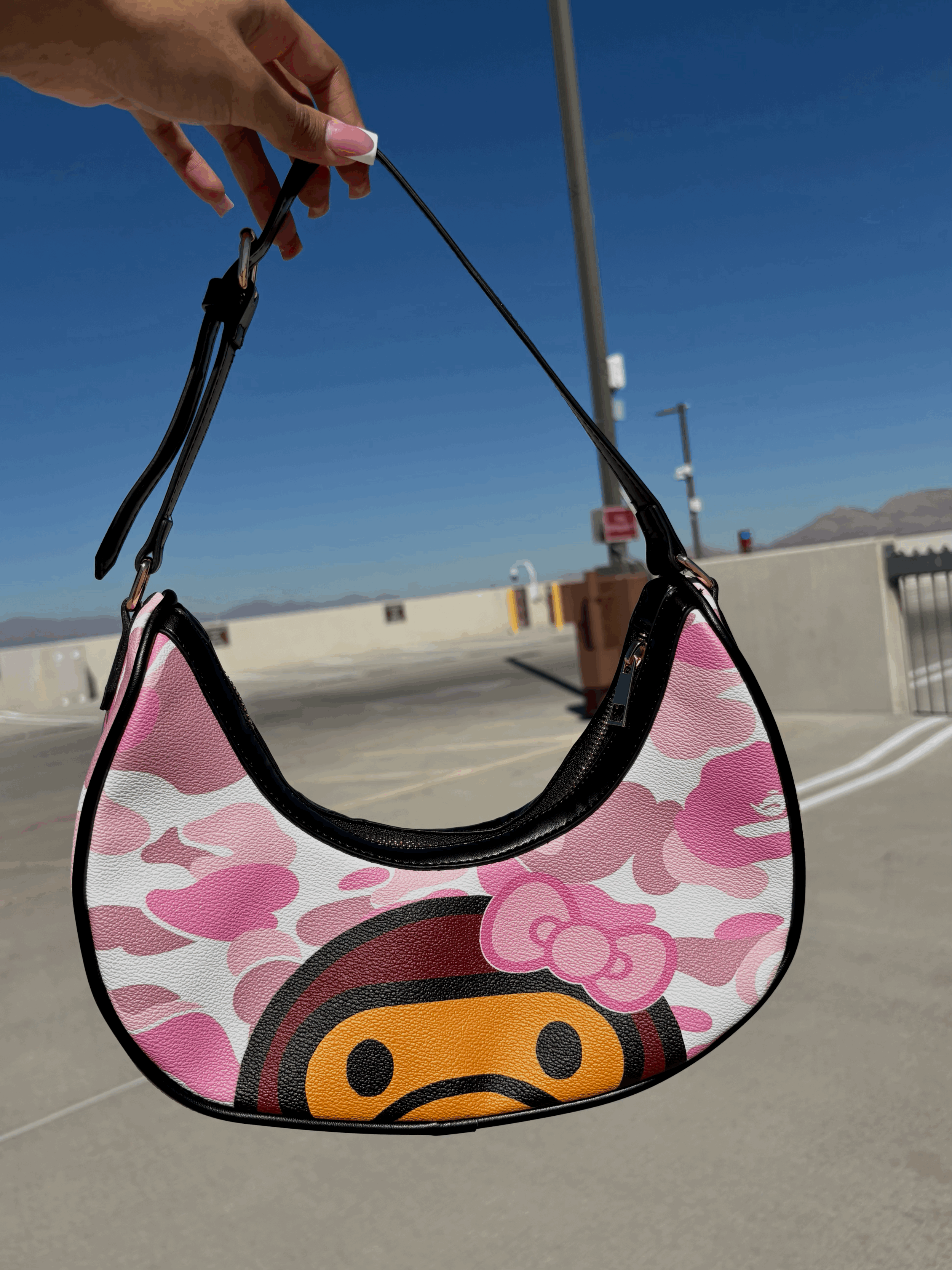 Pink Baby Milo  Moon Bag