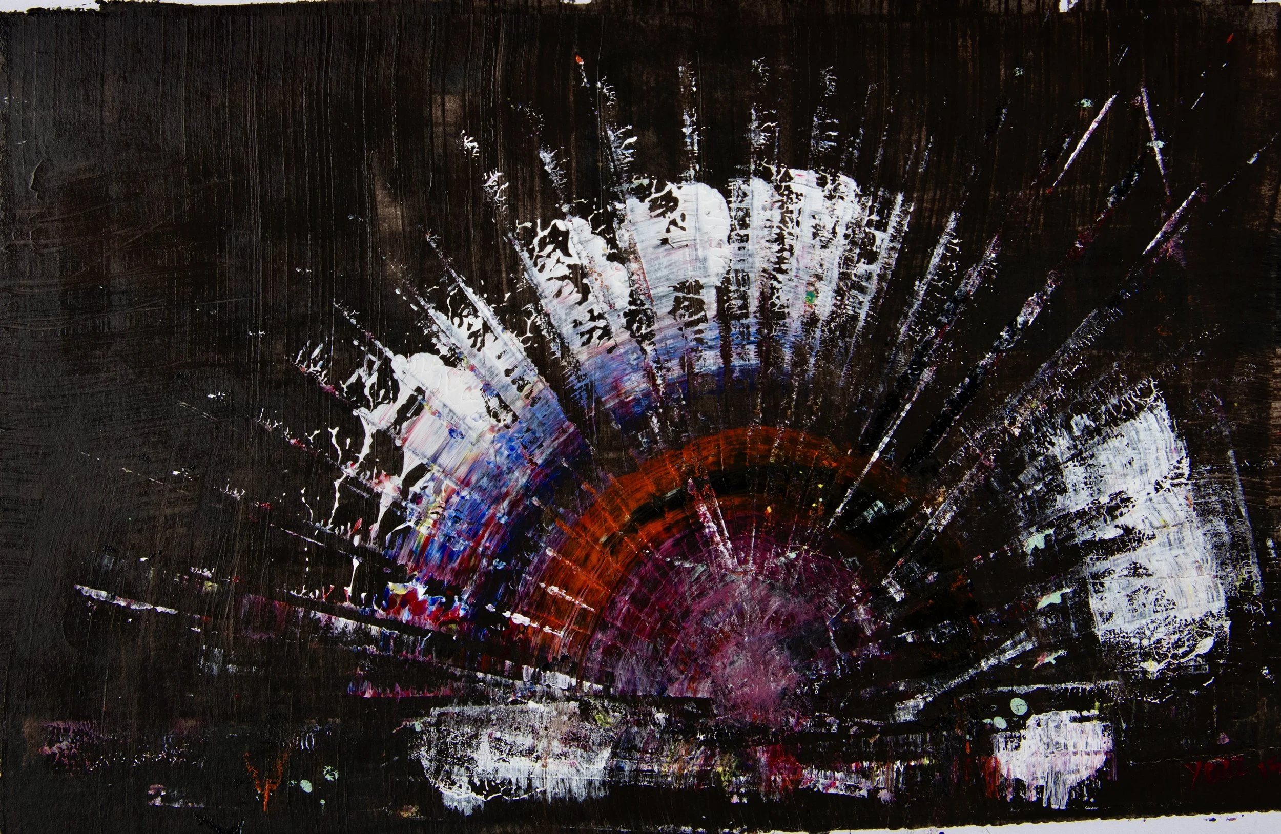 The Sound Of Light Collapsing 
70 X60
Acrylic 
2015