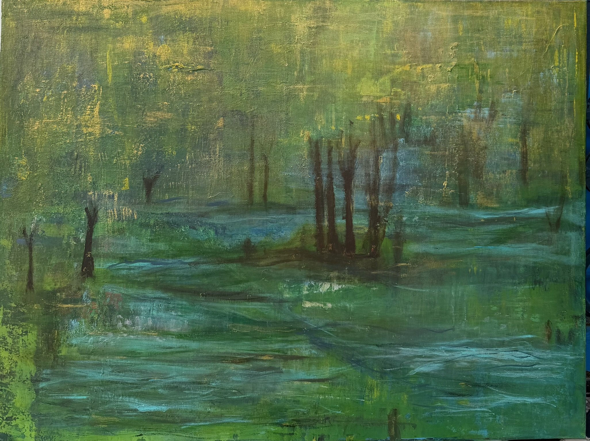 Reflection Of  Place 76 x100 Mixed Media 2025