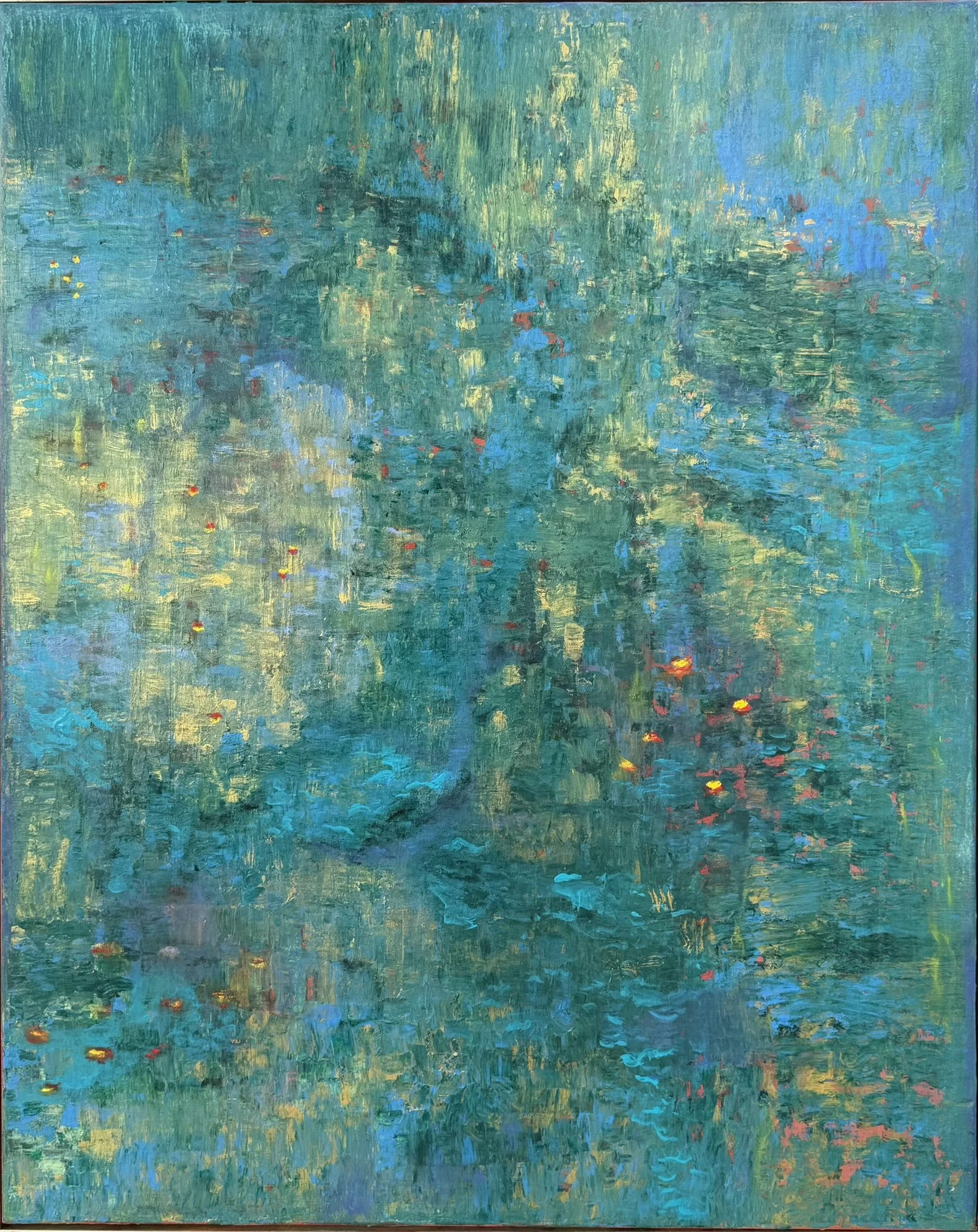 The Quiet Surface 100x76 Mixed Media 2025