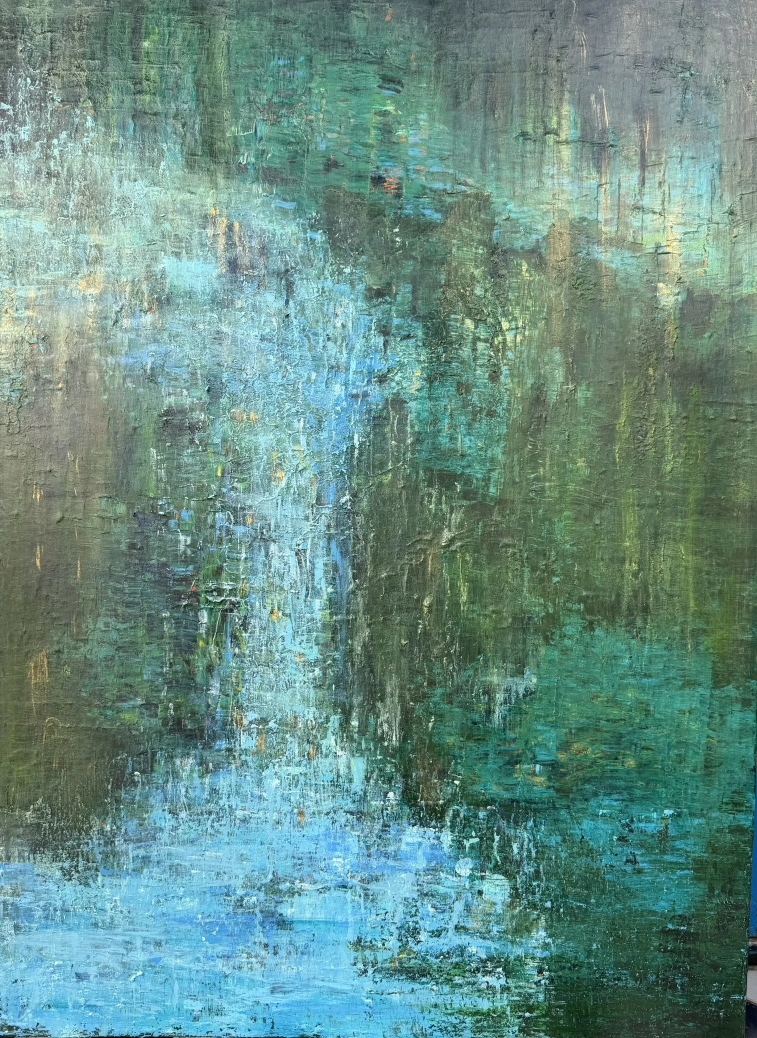 The Place That Never Stood Still 100 X 76 mixed Media 2025