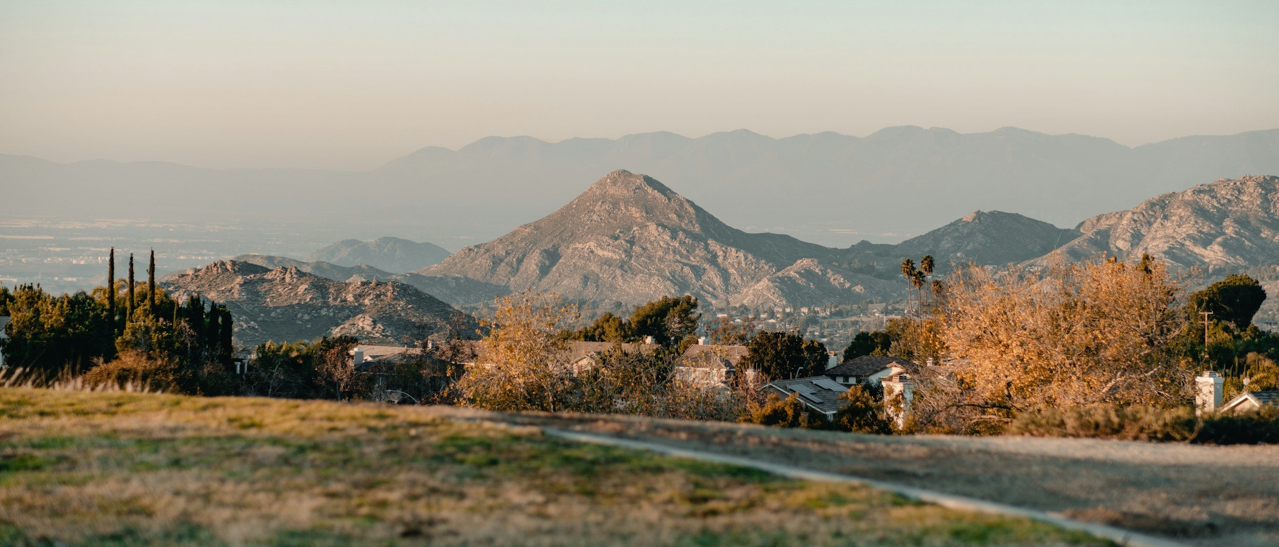 Mountains and the Coachella Valley in Riverside County California.
