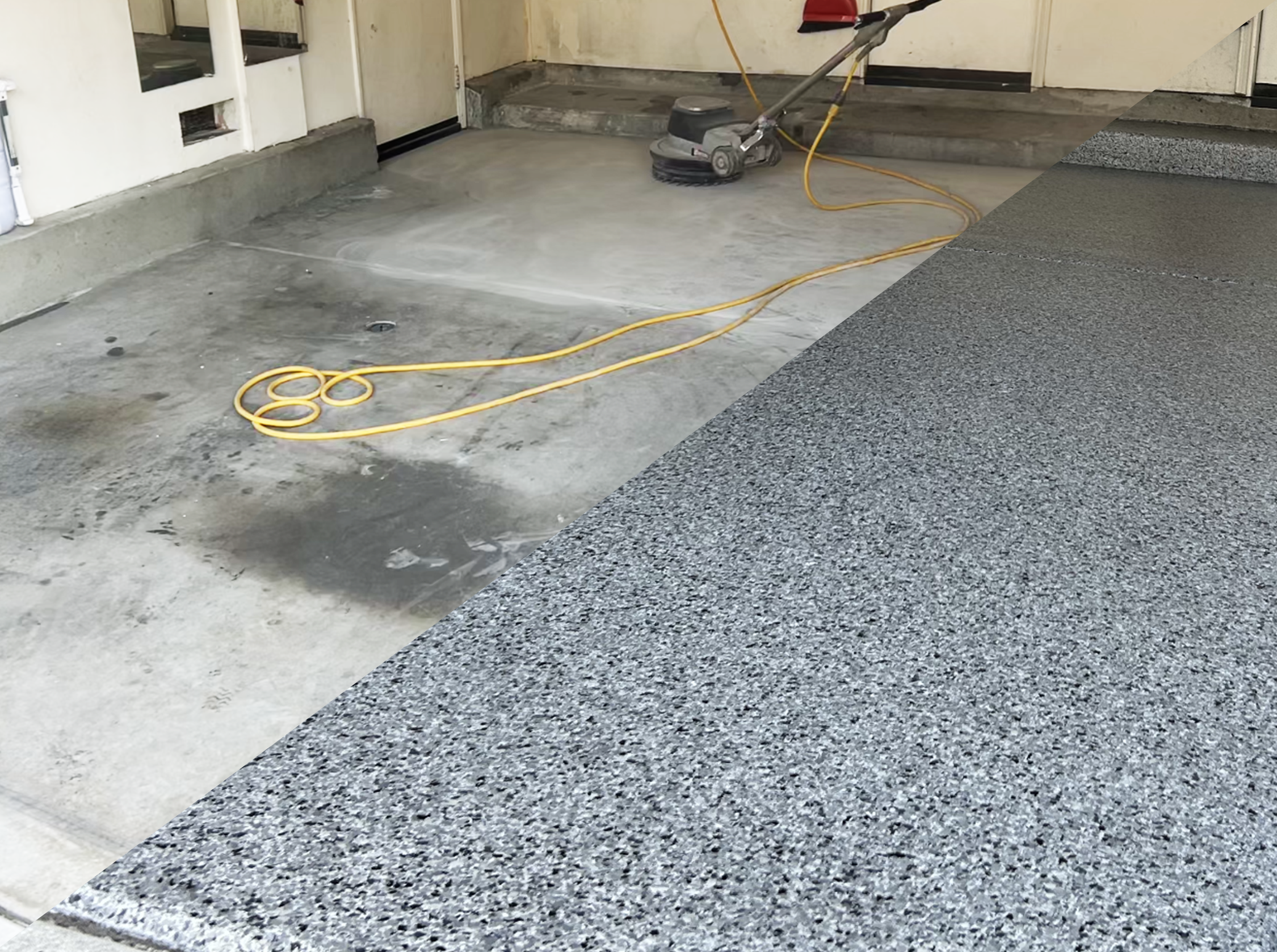 home garage epoxy flooring full chip system