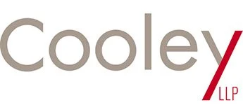 Cooley LLP logo with the company name in gray and a red slash