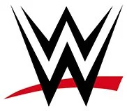 WWE logo with black letters and a red underline
