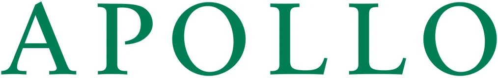The word 'APOLLO' in large green letters on a white background.
