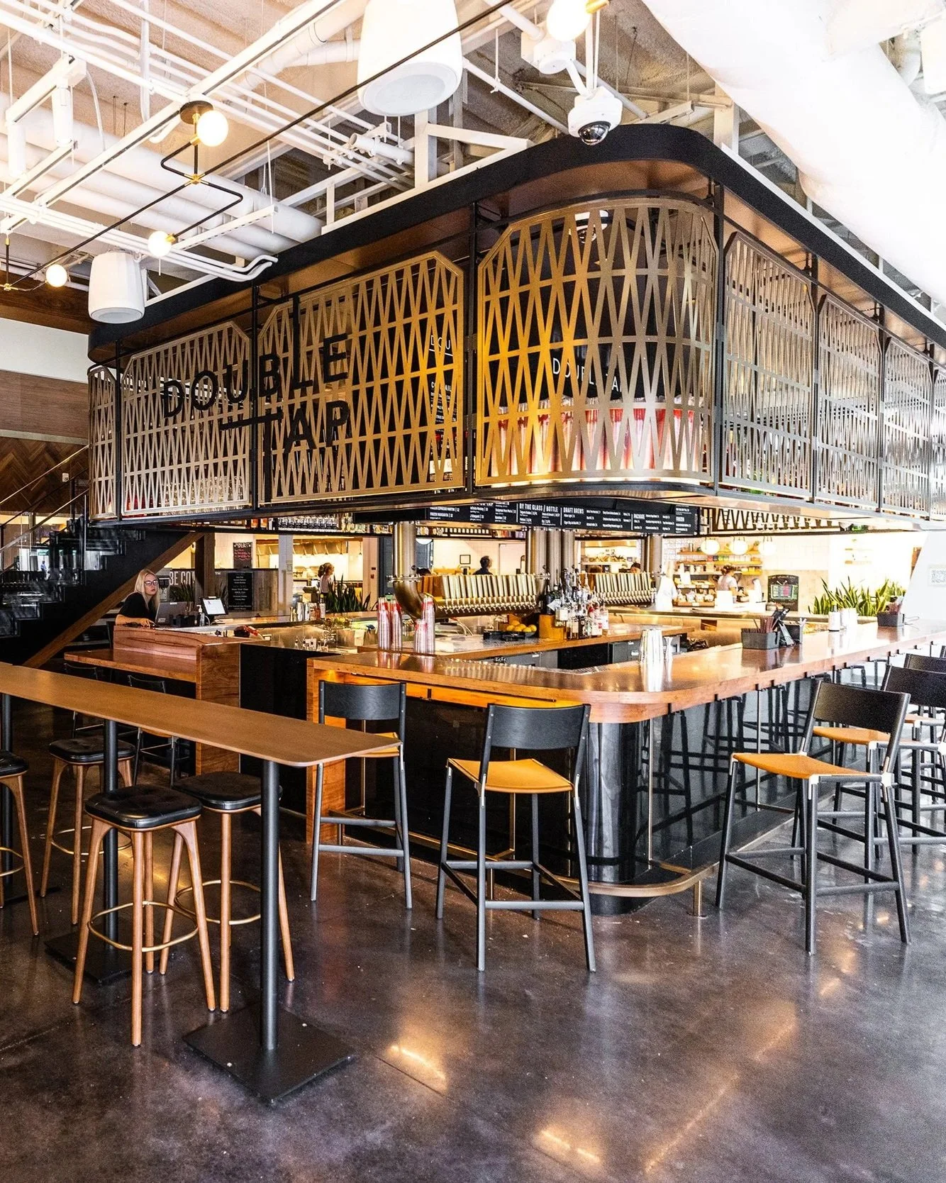 Exchange Food Hall Double Tap Bar by Davella Studios