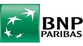 BNP Paribas logo with green square and white stars.
