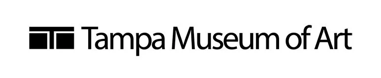 Tampa Museum of Art logo with black and white design and text