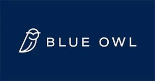 Logo with a stylized blue owl and the words 'Blue Owl' on a navy background.