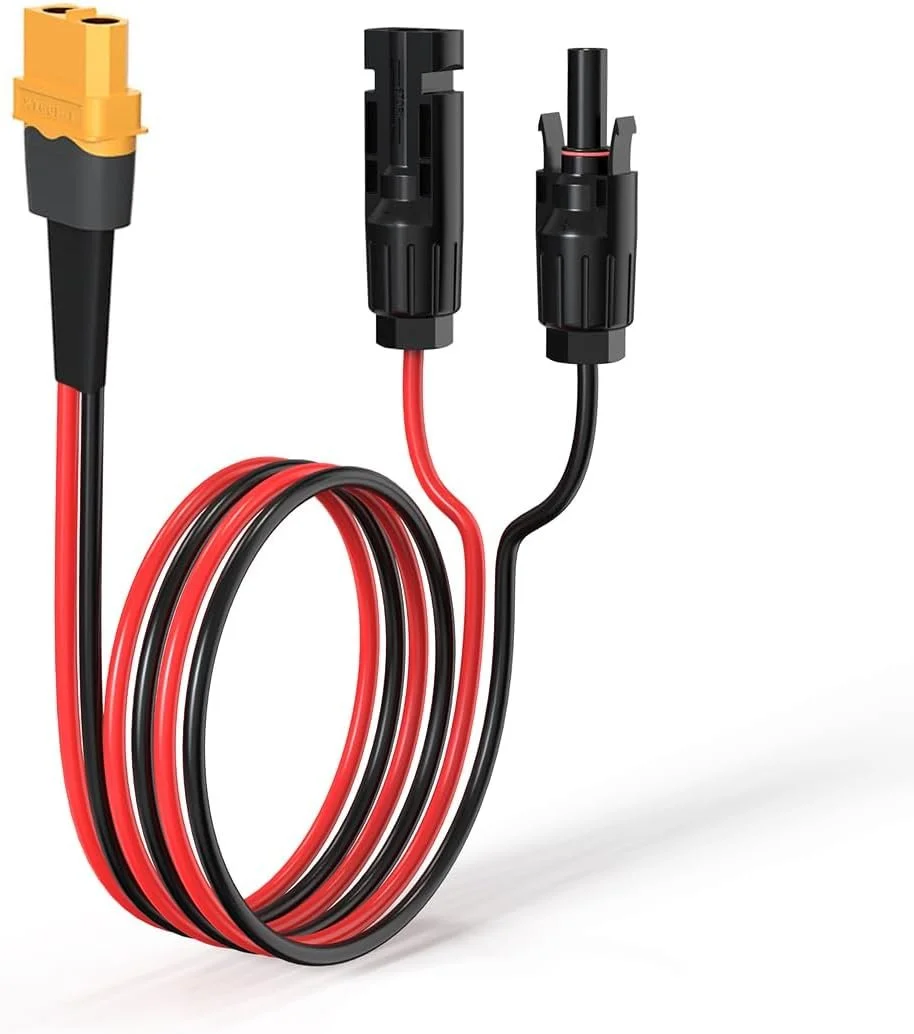 A set of solar power cords with an xt60 end