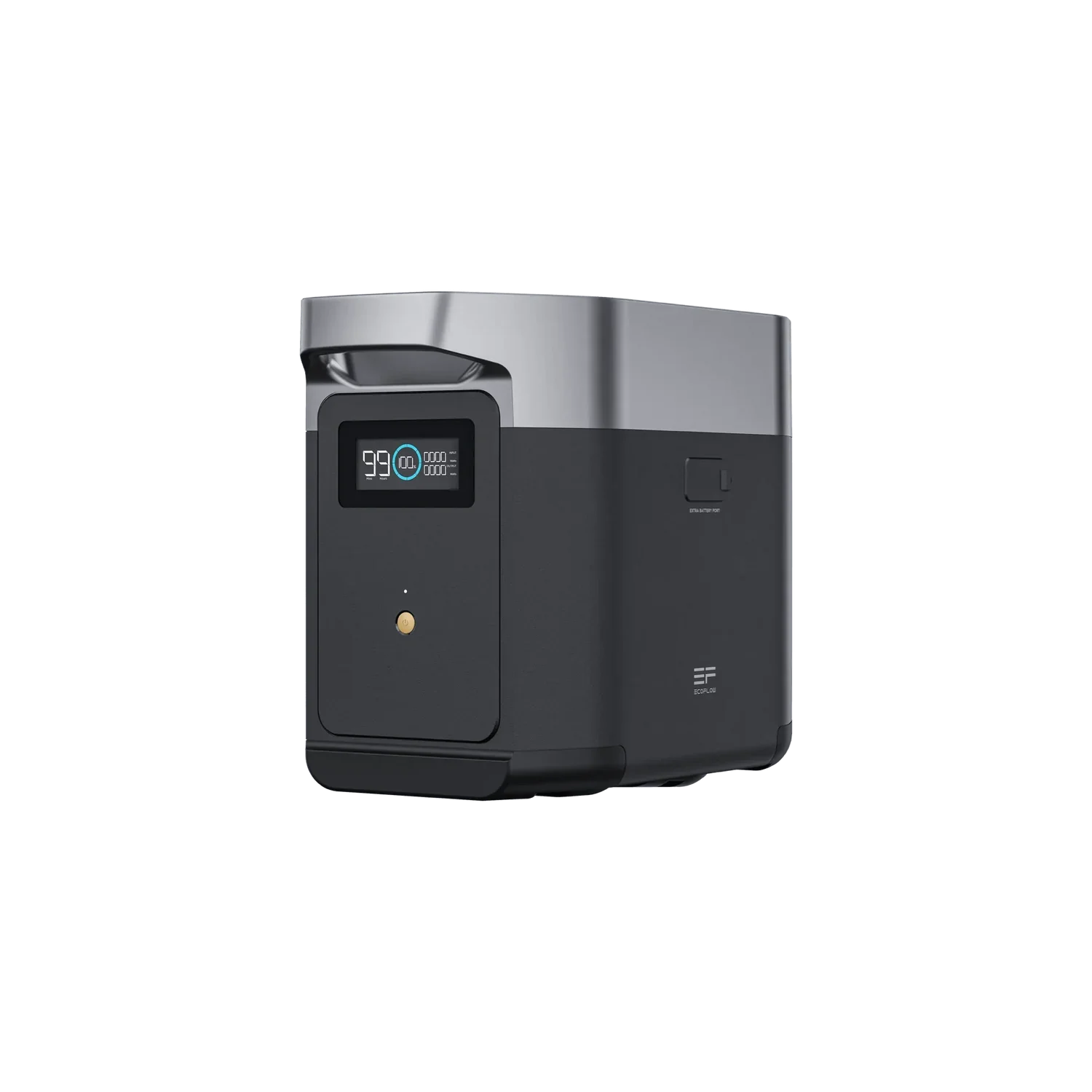 A modern black and silver medical or laboratory device with a digital screen showing numbers and a logo.