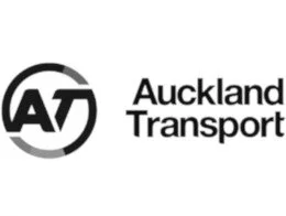 A logo featuring a black circle with the letters 'A7' inside, followed by the text 'Auckland Transport' in black.
