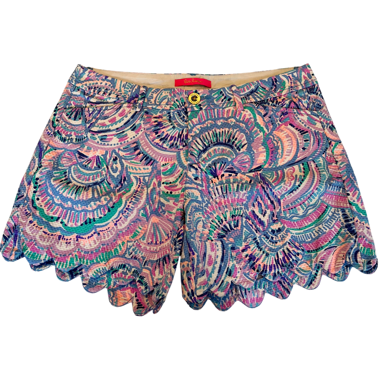 Lilly Pulitzer 5" Buttercup Scallop Hem Shorts - Size 6