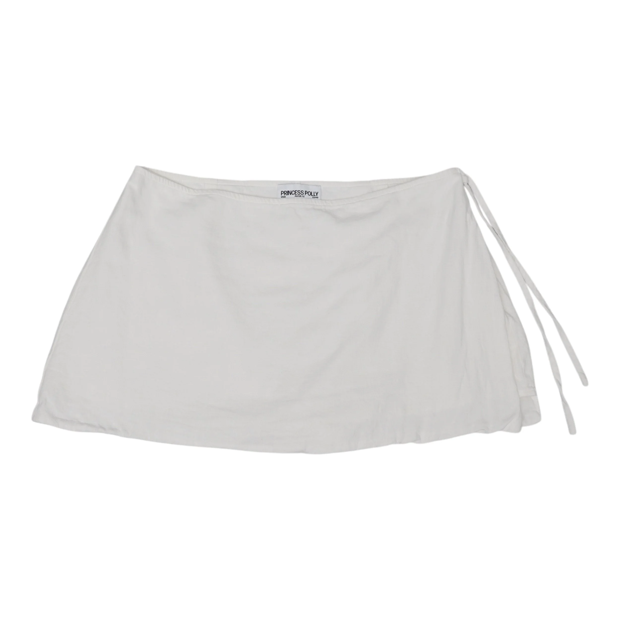 Princess Polly Gulliver Side Tie Linen Blend Mini Skort - Size 8